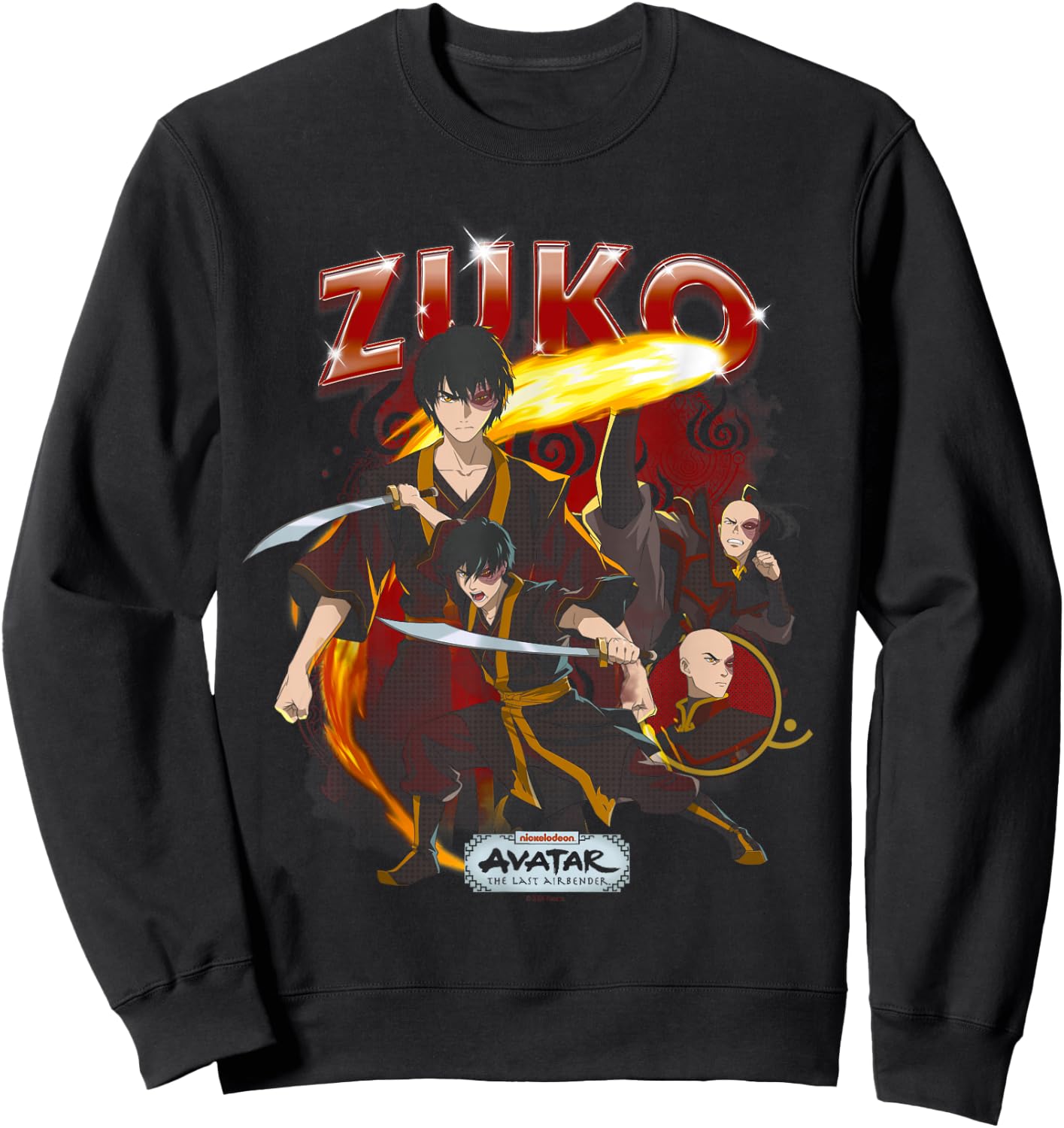 Avatar: The Last Airbender Zuko Heartthrob Sweatshirt - Sweatshirt | Black