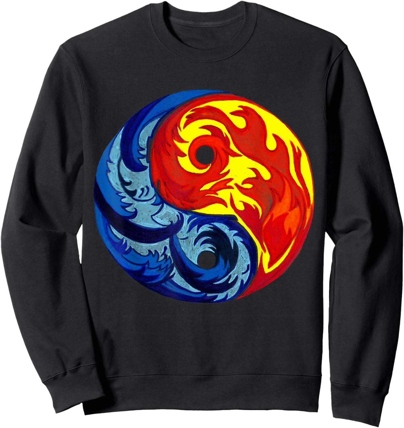 Fire and Ice Yin-Yang Sweatshirt - Sweatshirt | Black