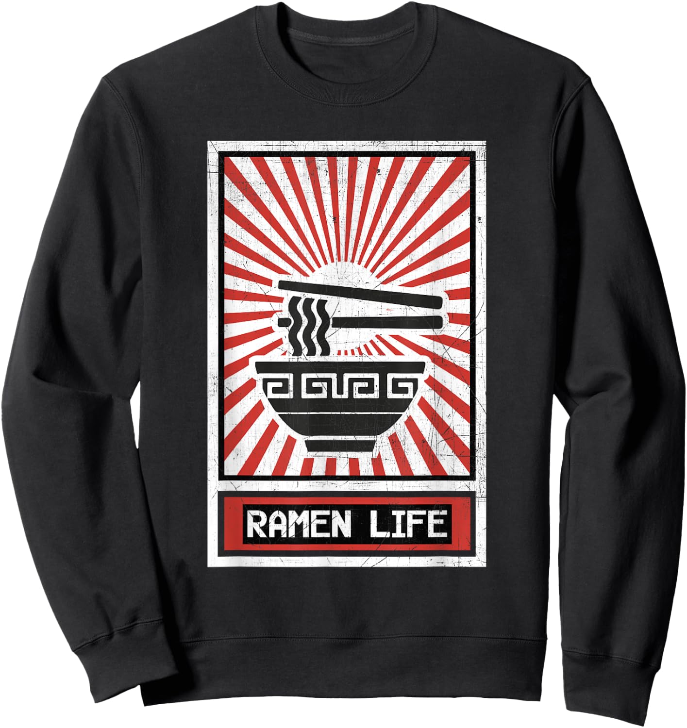 Ramen Life Noodle Soup Sweatshirt - Sweatshirt | Black