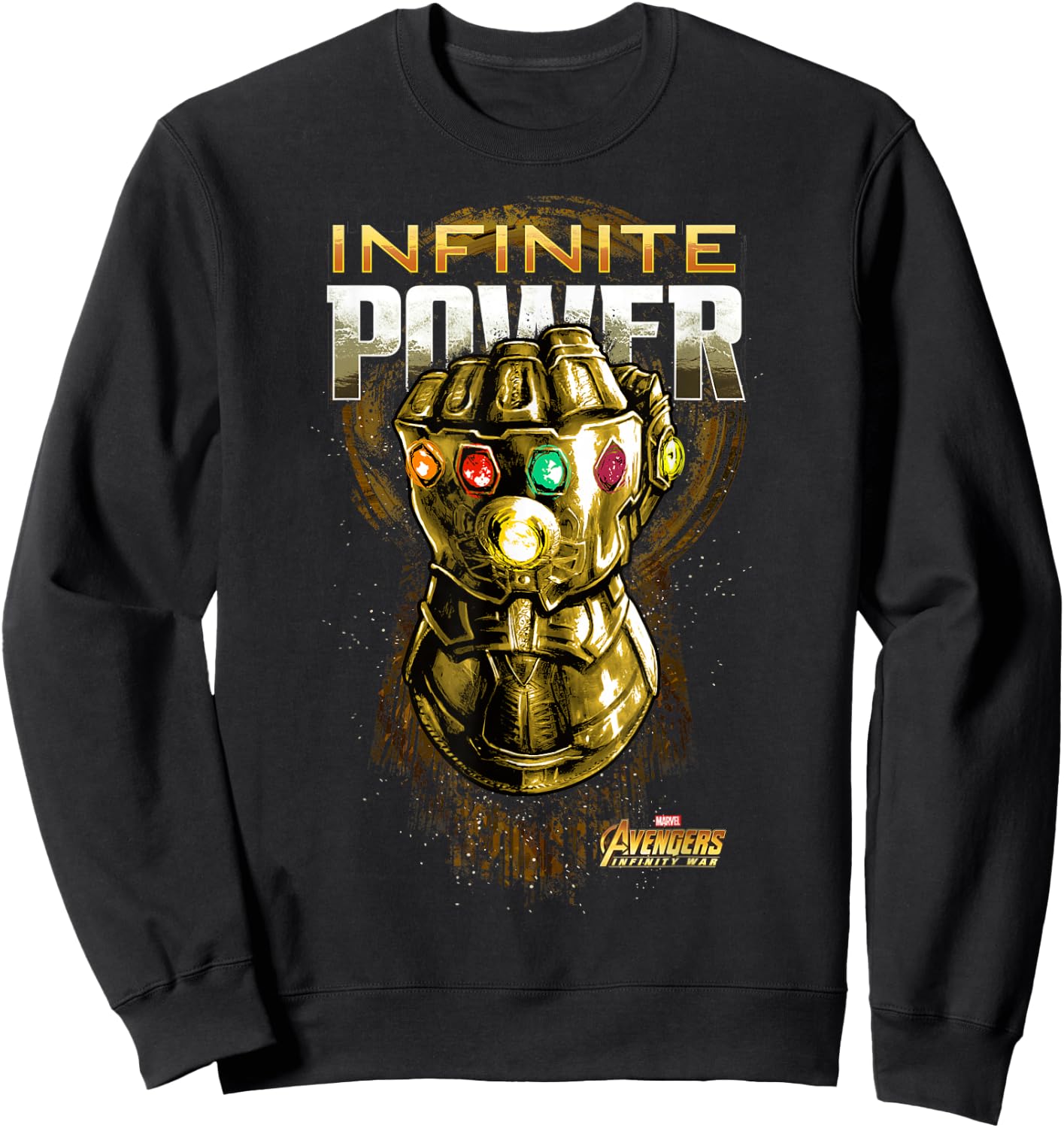 Marvel Avengers Infinity War Gold Gauntlet Graphic Sweatshirt - Sweatshirt | Black