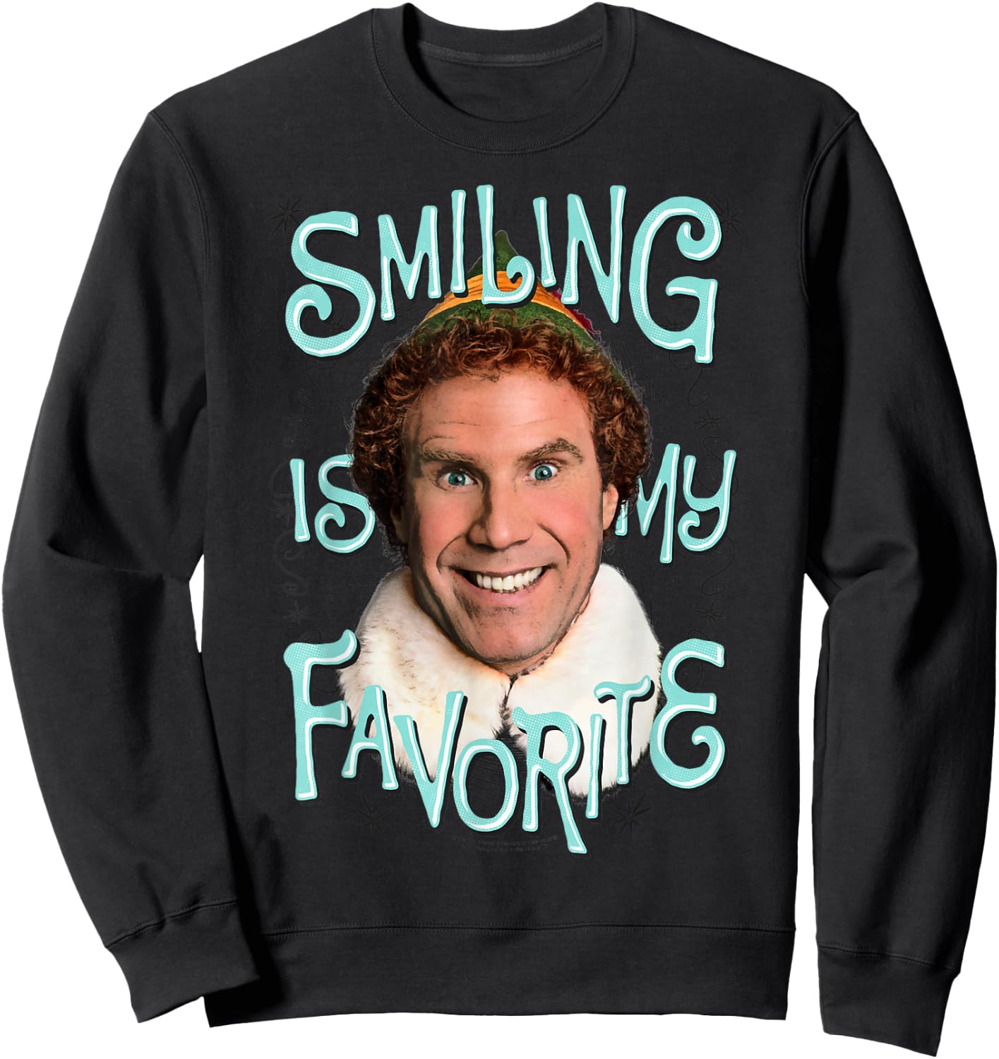 Elf Movie Smiling T Shirt Sweatshirt - Sweatshirt | Black