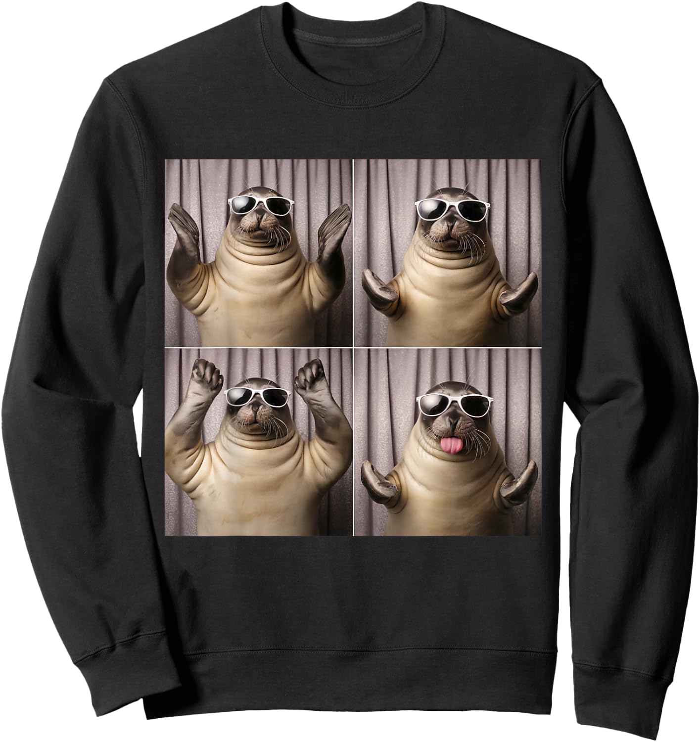 Funny Sea Lion Seal Animal Ocean Gift Seal Lovers Sweatshirt - Sweatshirt | Black