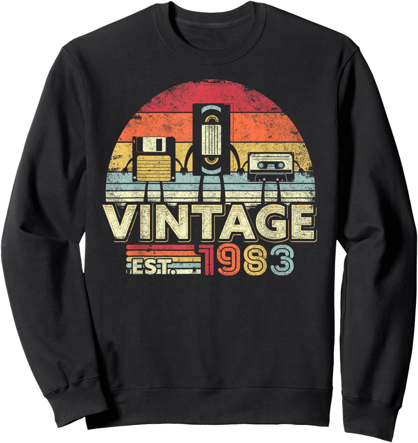 1983 Shirt. Birthday Vintage . Retro Vintage Sweatshirt - Sweatshirt | Black