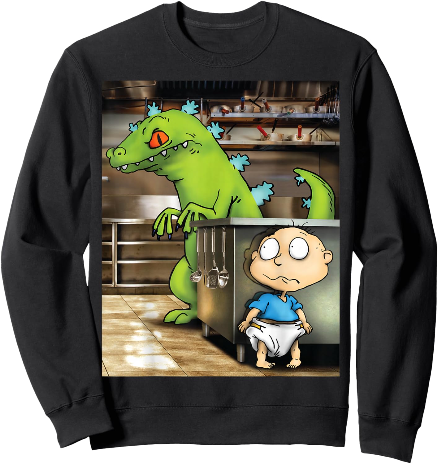 Reptar and Tommy Jurassic Park Sweatshirt - Sweatshirt | Black