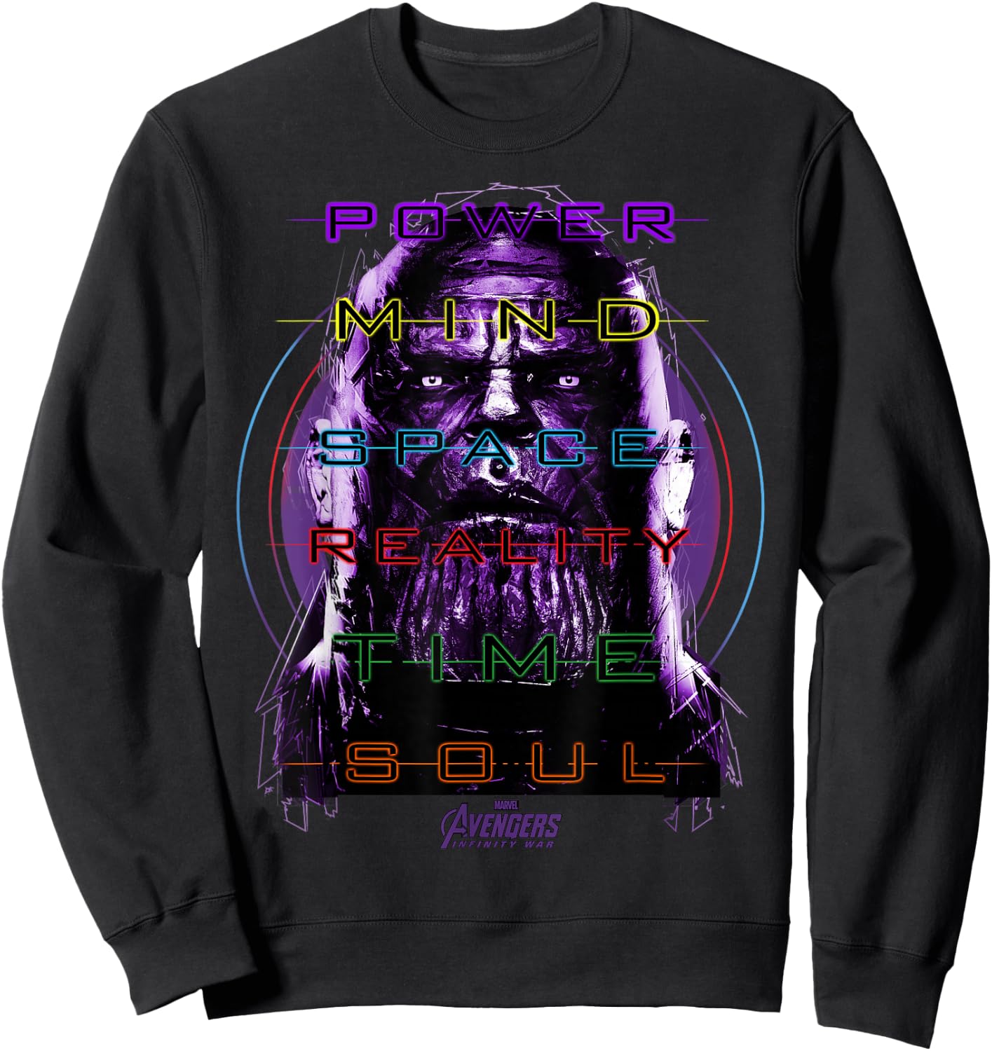 Marvel Infinity War Thanos 6 Infinity Stone Manifest Sweatshirt - Sweatshirt | Black