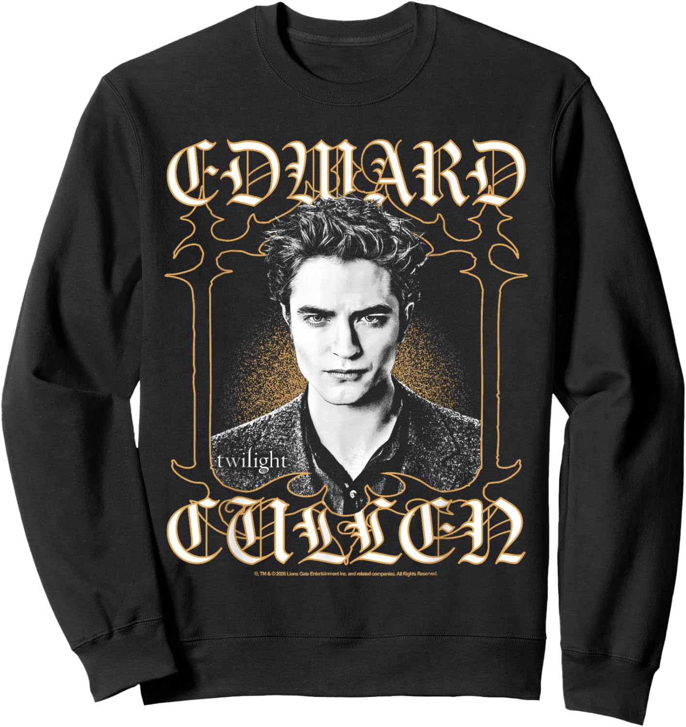 Twilight Gothic Framed Edward Cullen Portrait Retro Movie Sweatshirt - Sweatshirt | Black