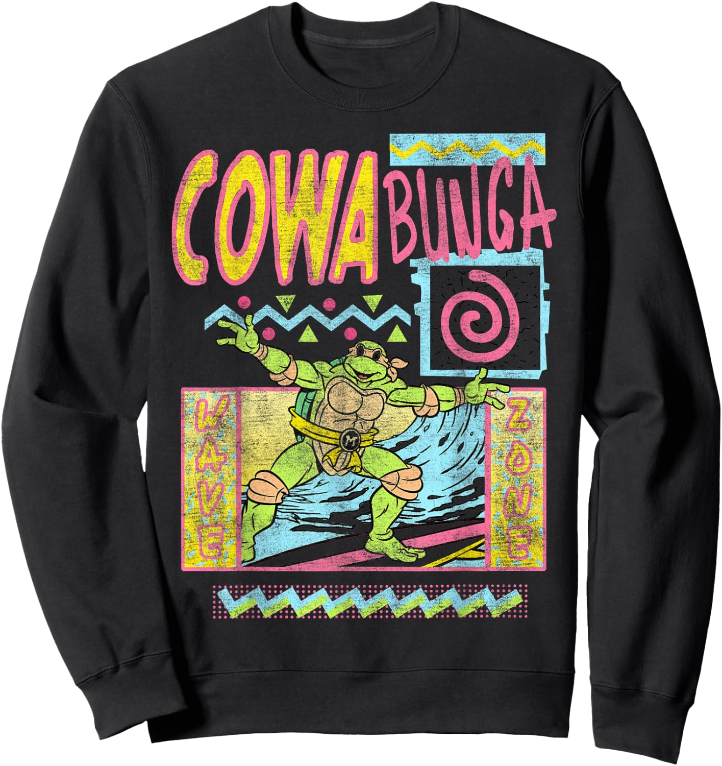Teenage Mutant Ninja Turtles Retro Surfin' Sweatshirt - Sweatshirt | Black