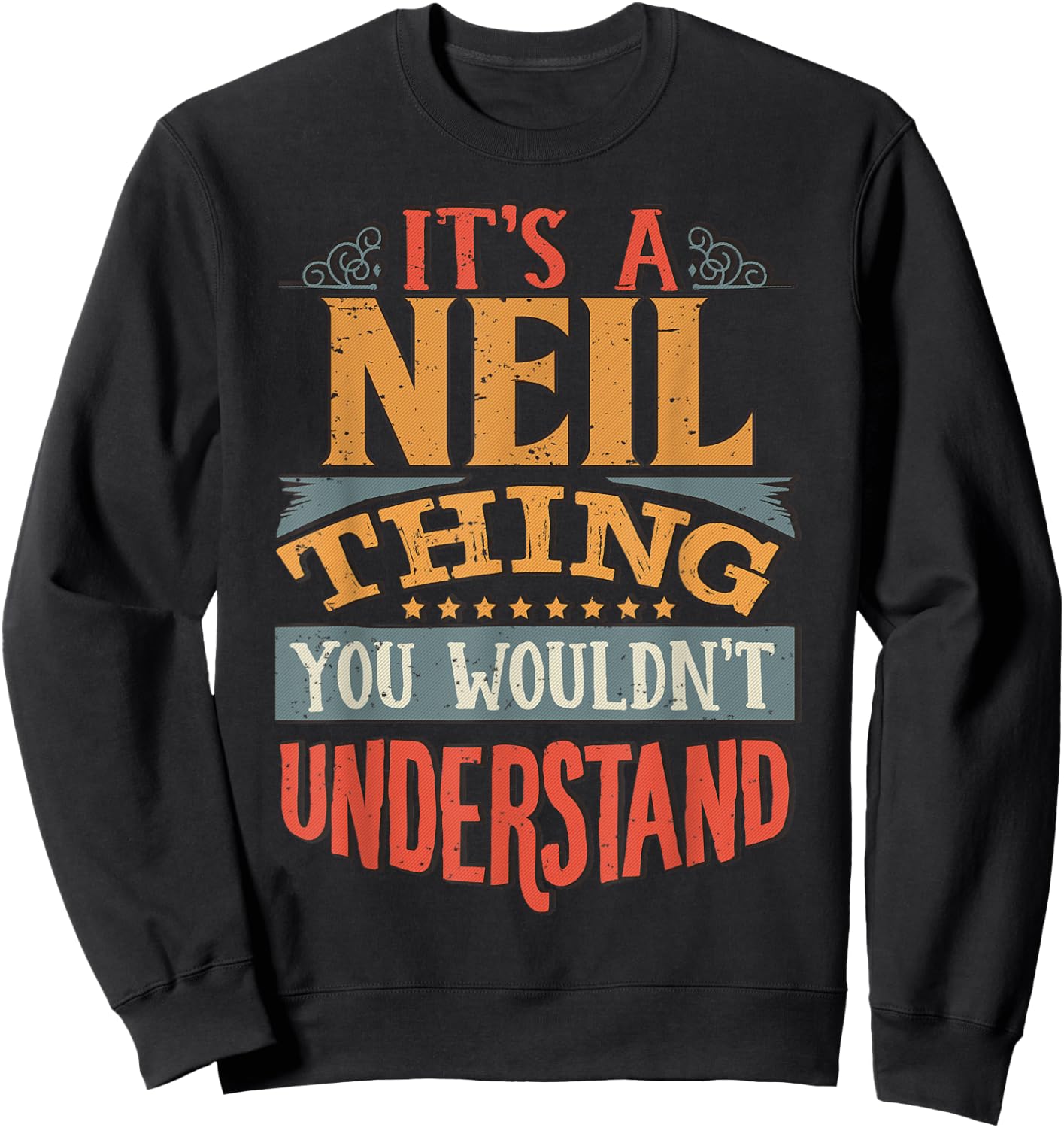 Neil Name Sweatshirt - Sweatshirt | Black
