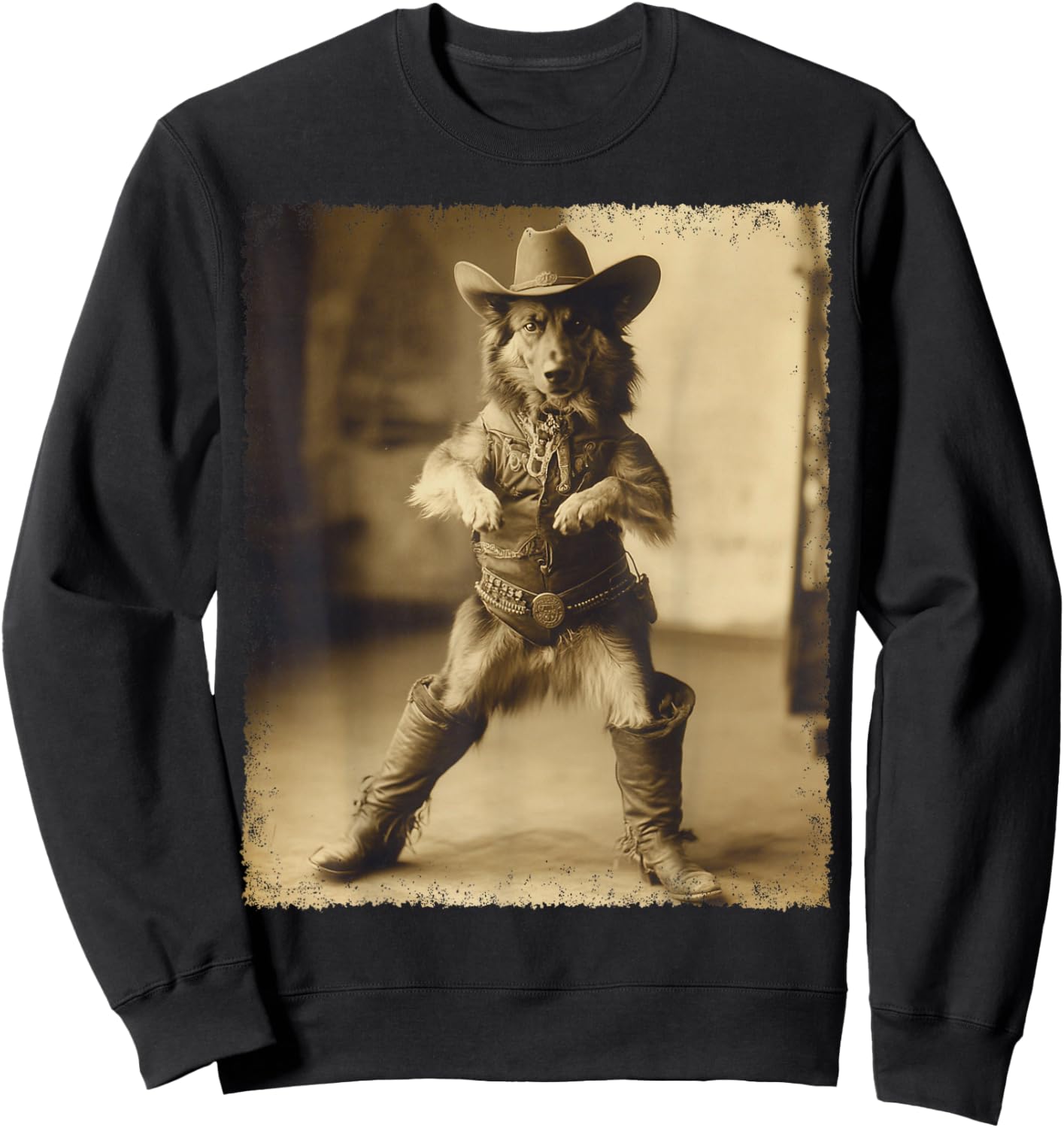 German Shepherd Cowboy Sweatshirt - Sweatshirt | Black