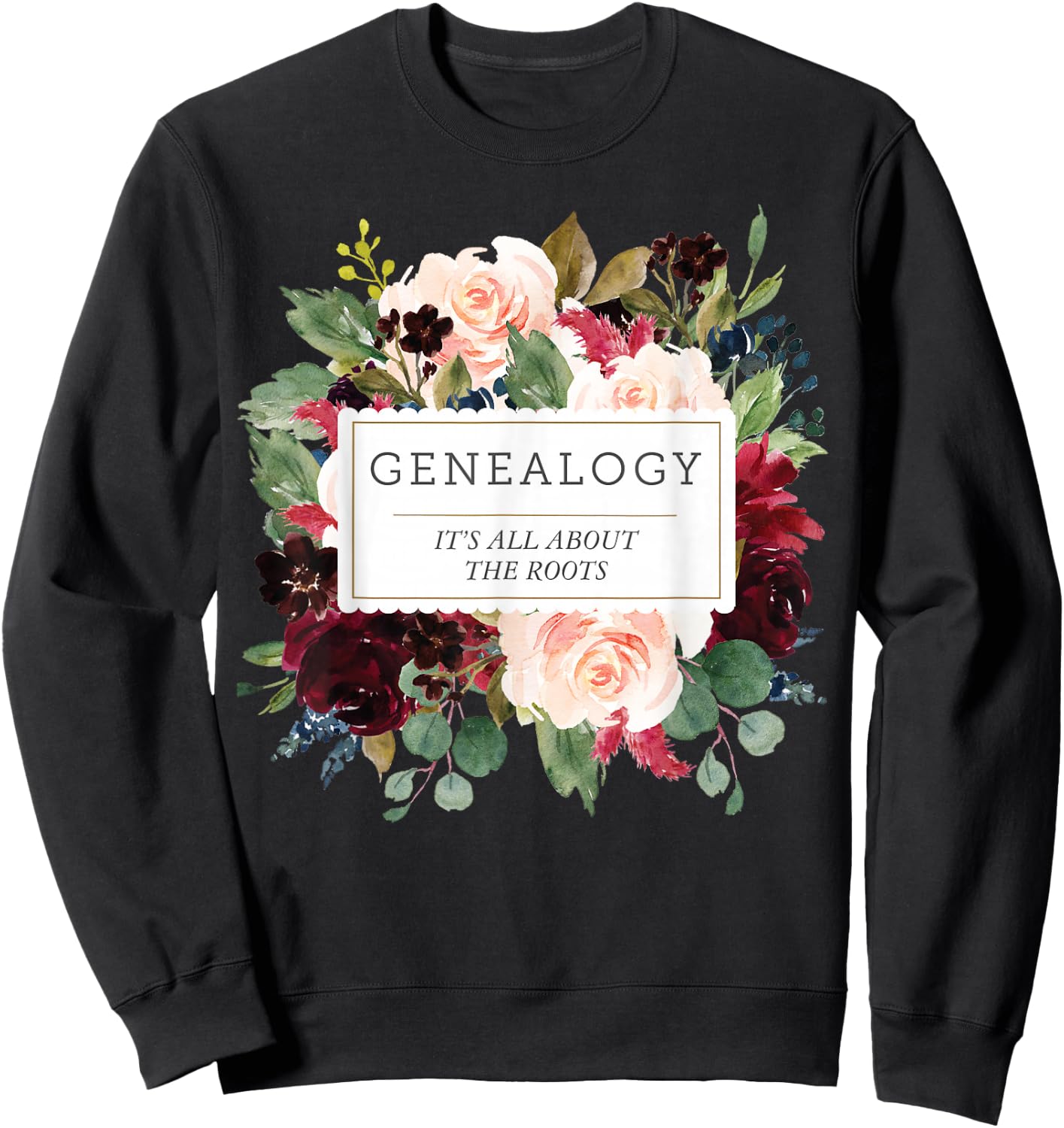 Genealogy Shirt Genealogist Gift Ladies Family Research Sweatshirt - Sweatshirt | Black