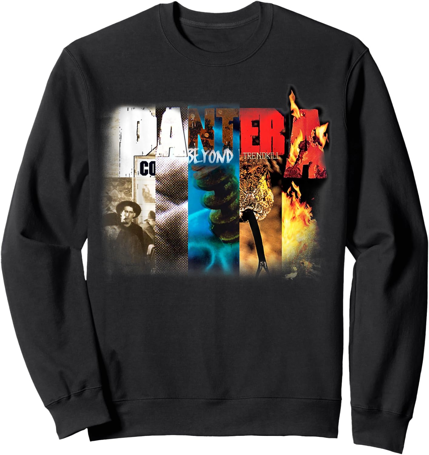 Pantera Official Collage Album Sweatshirt - Sweatshirt | Black