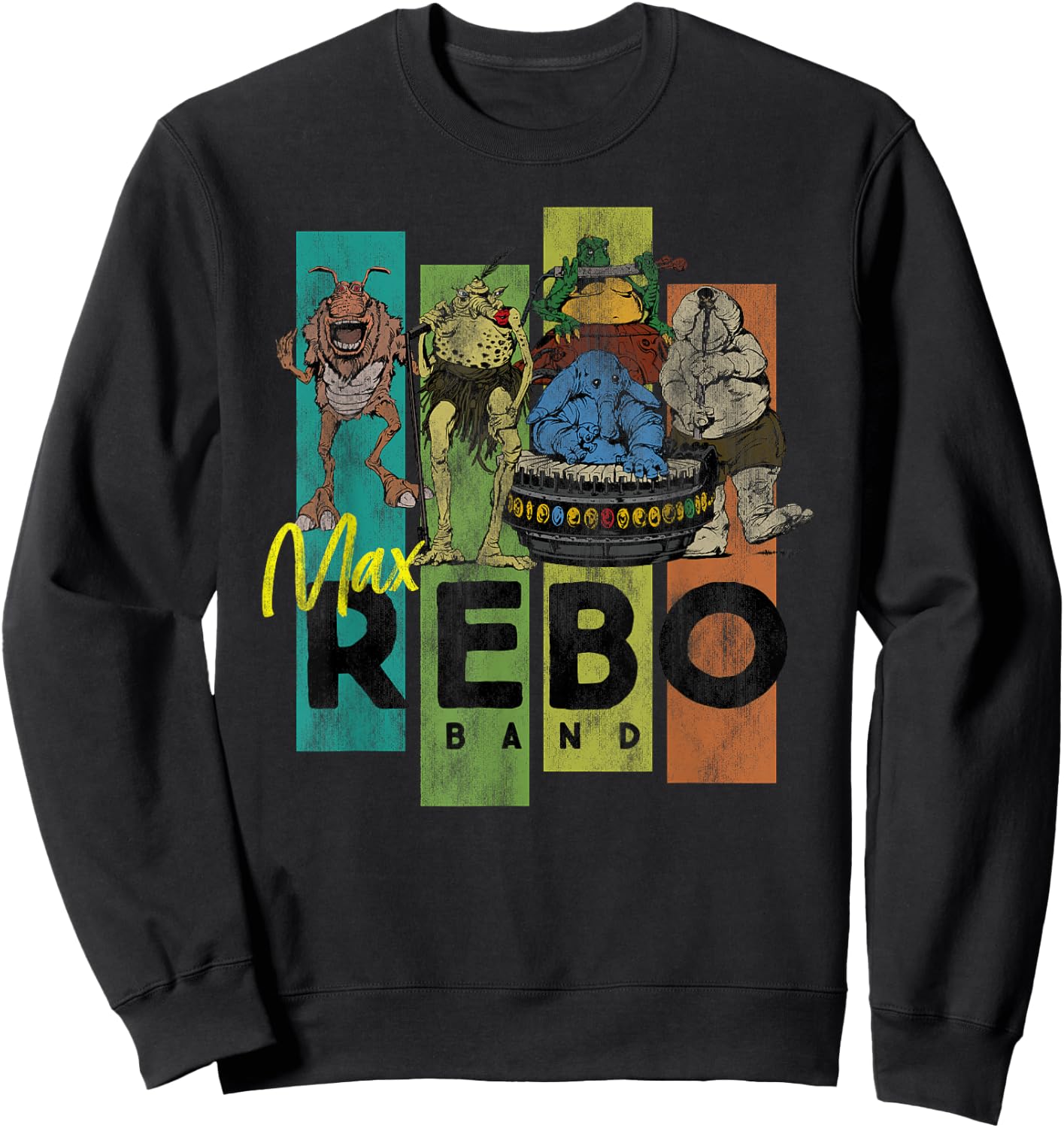 Star Wars Aliens Max Rebo Band Vintage Concert Sweatshirt - Sweatshirt | Black