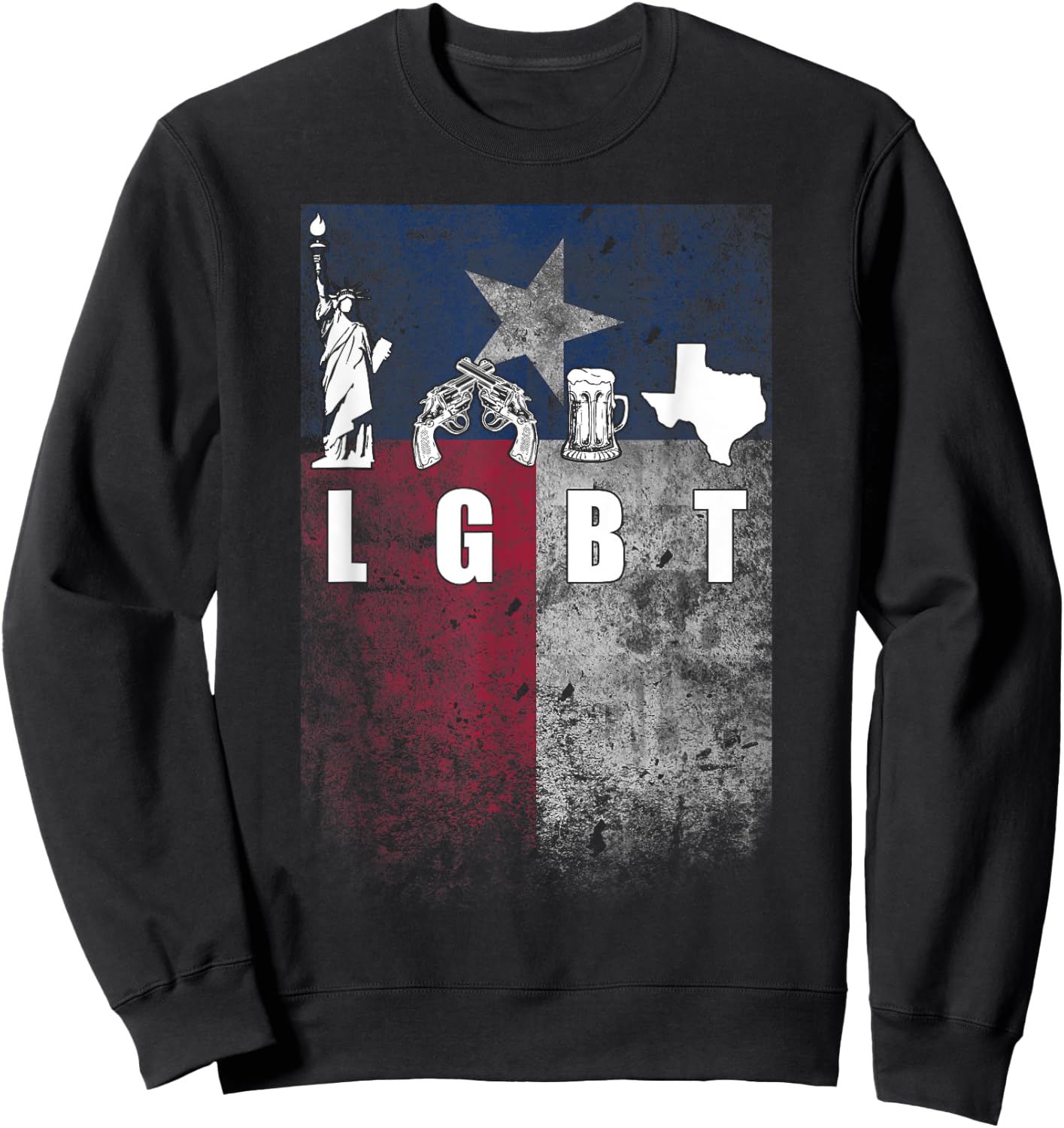 Liberty Guns Beer TEXAS! Sweatshirt - Sweatshirt | Black