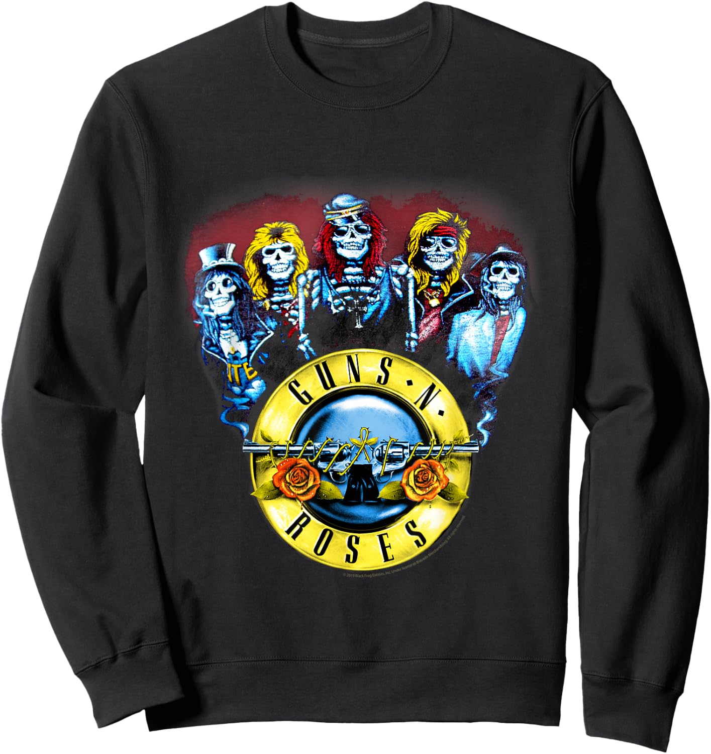 Guns N' Roses Official Skeletons & Bullets Small Sweatshirt - Sweatshirt | Black