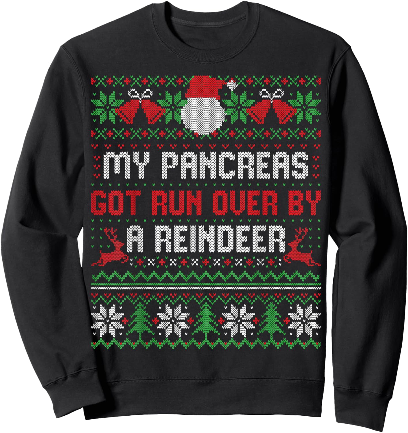 T1D Diabetic Type 1 Diabetes Awareness Christmas Men Women Sweatshirt - Sweatshirt | Black