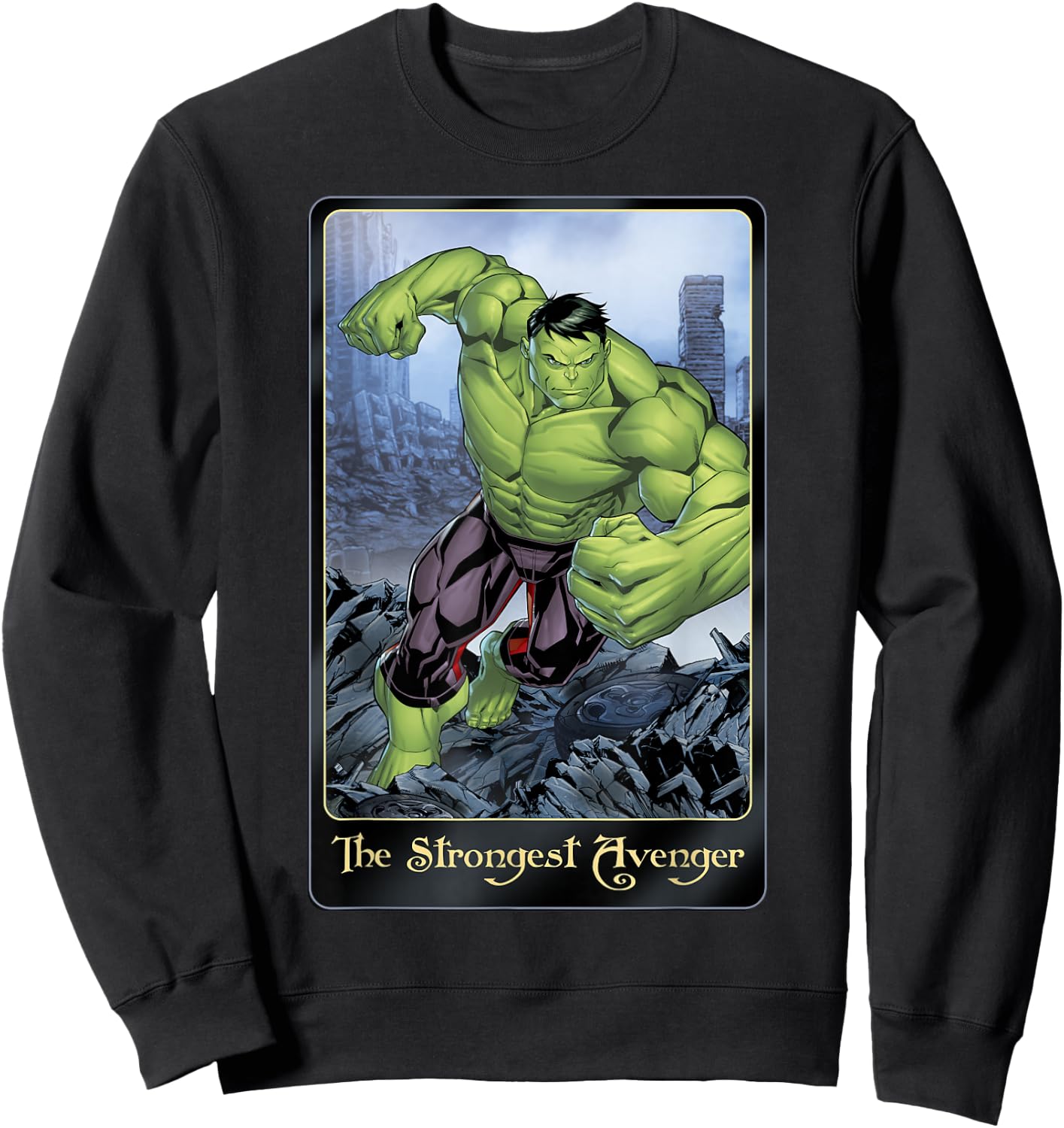 Marvel Strongest Avenger Incredible Hulk Graphic Sweatshirt - Sweatshirt | Black