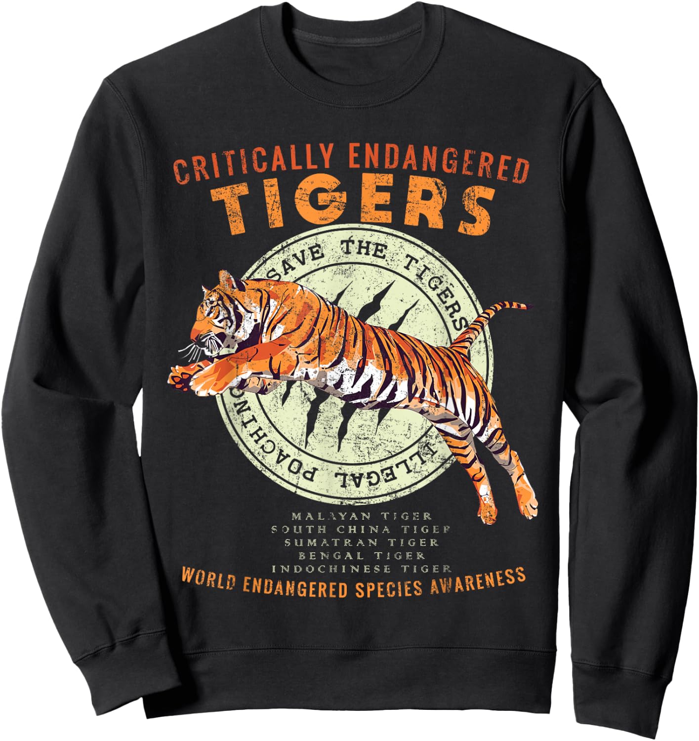 Save the Tigers Sweatshirt - Sweatshirt | Black