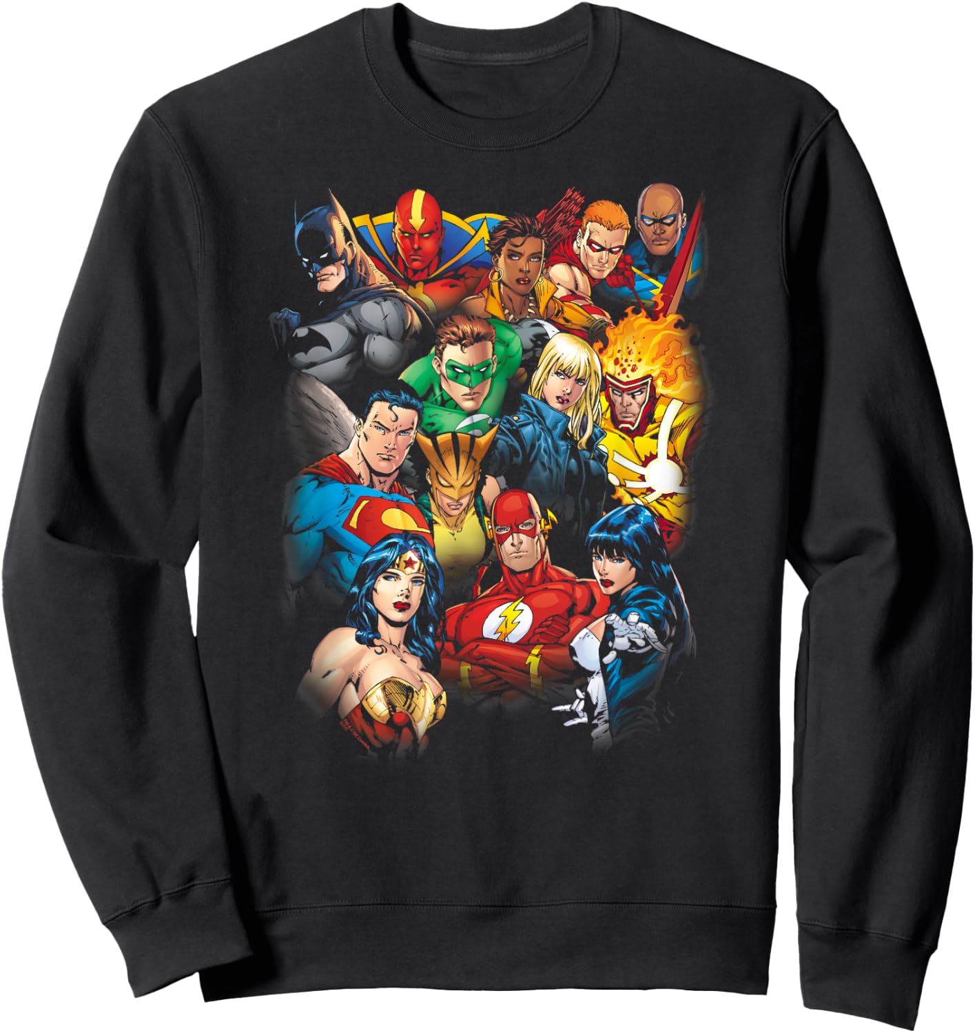 DC Comics Justice League -Adults Kids Sweatshirt - Sweatshirt | Black