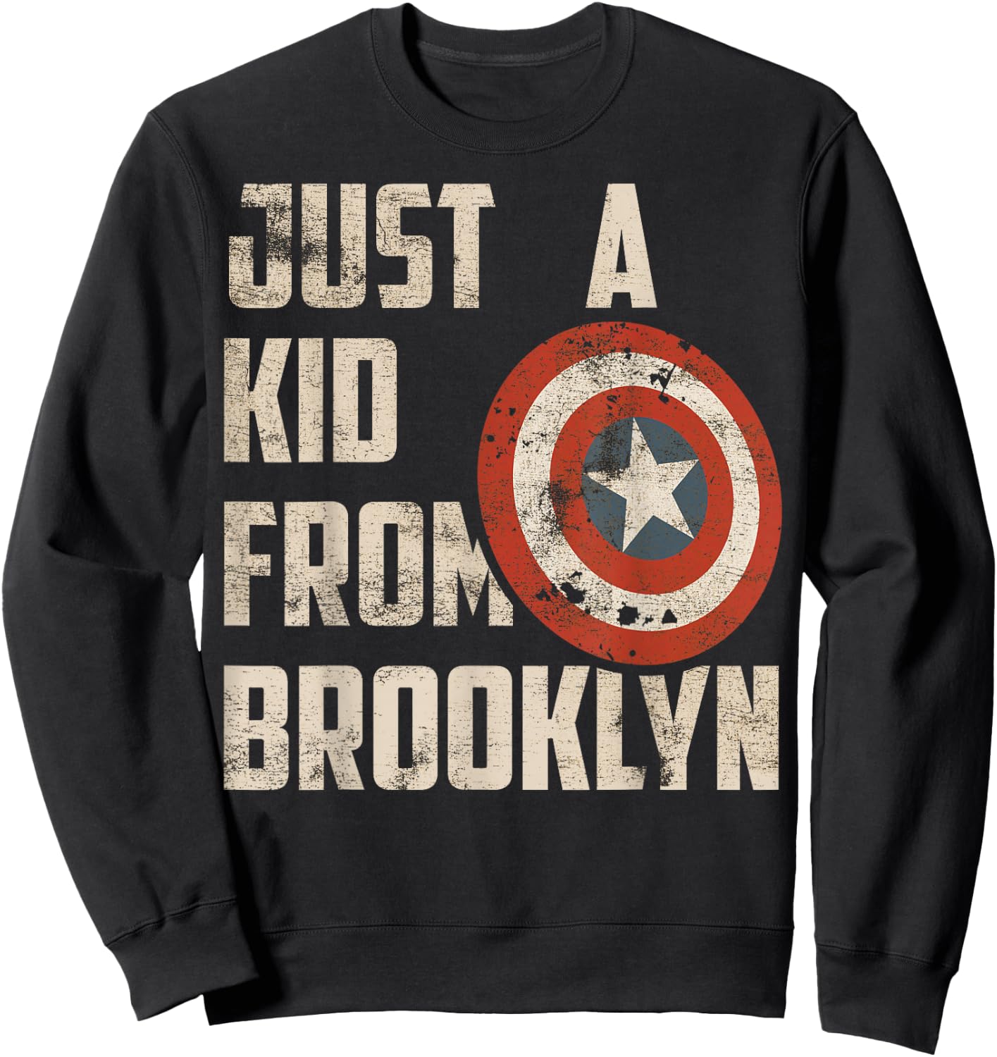 Marvel Captain America Just A Shield from Brooklyn Sweatshirt - Sweatshirt | Black