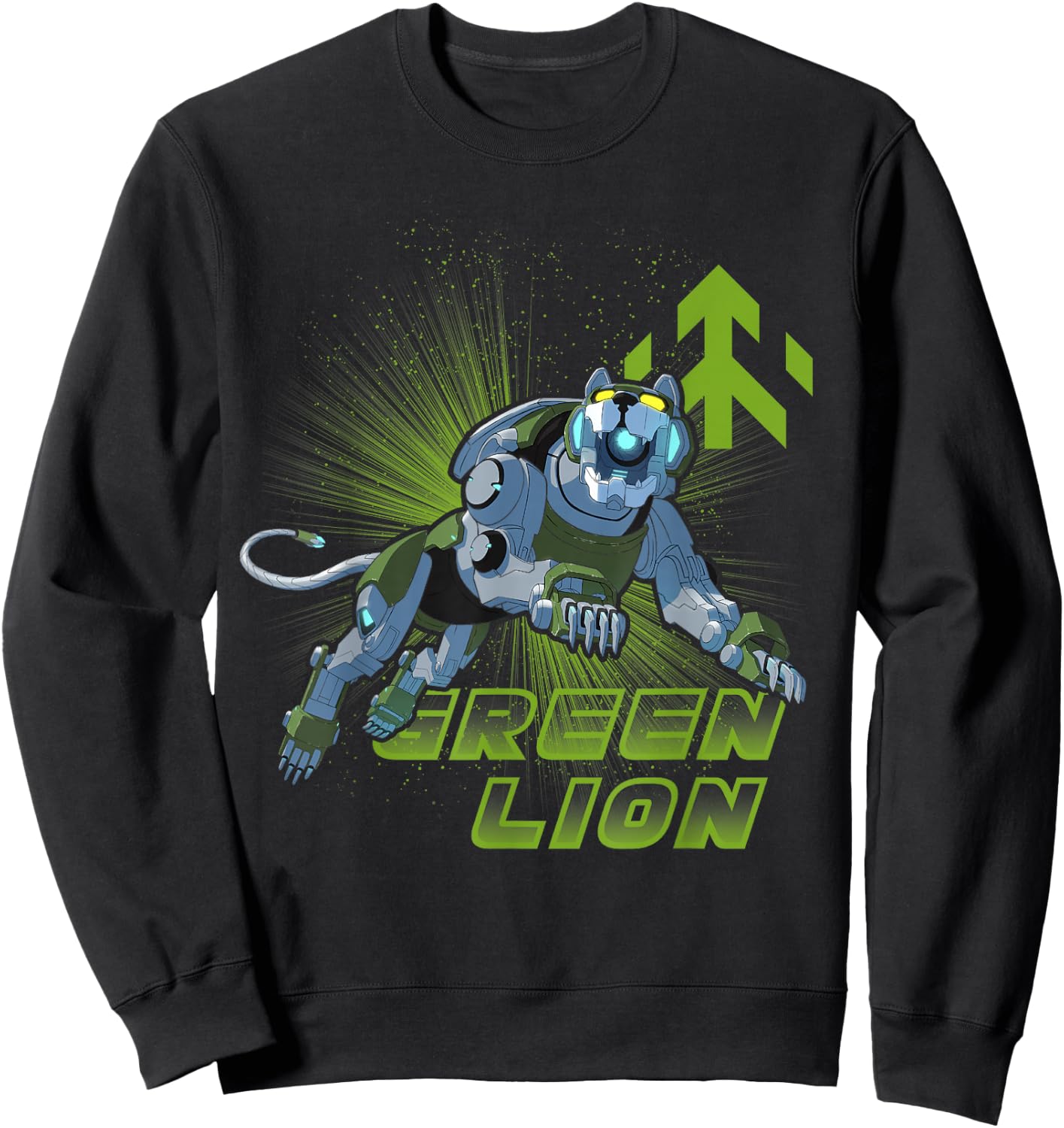 Legendary Defender Green Lion Logo Graphic Sweatshirt - Sweatshirt | Black