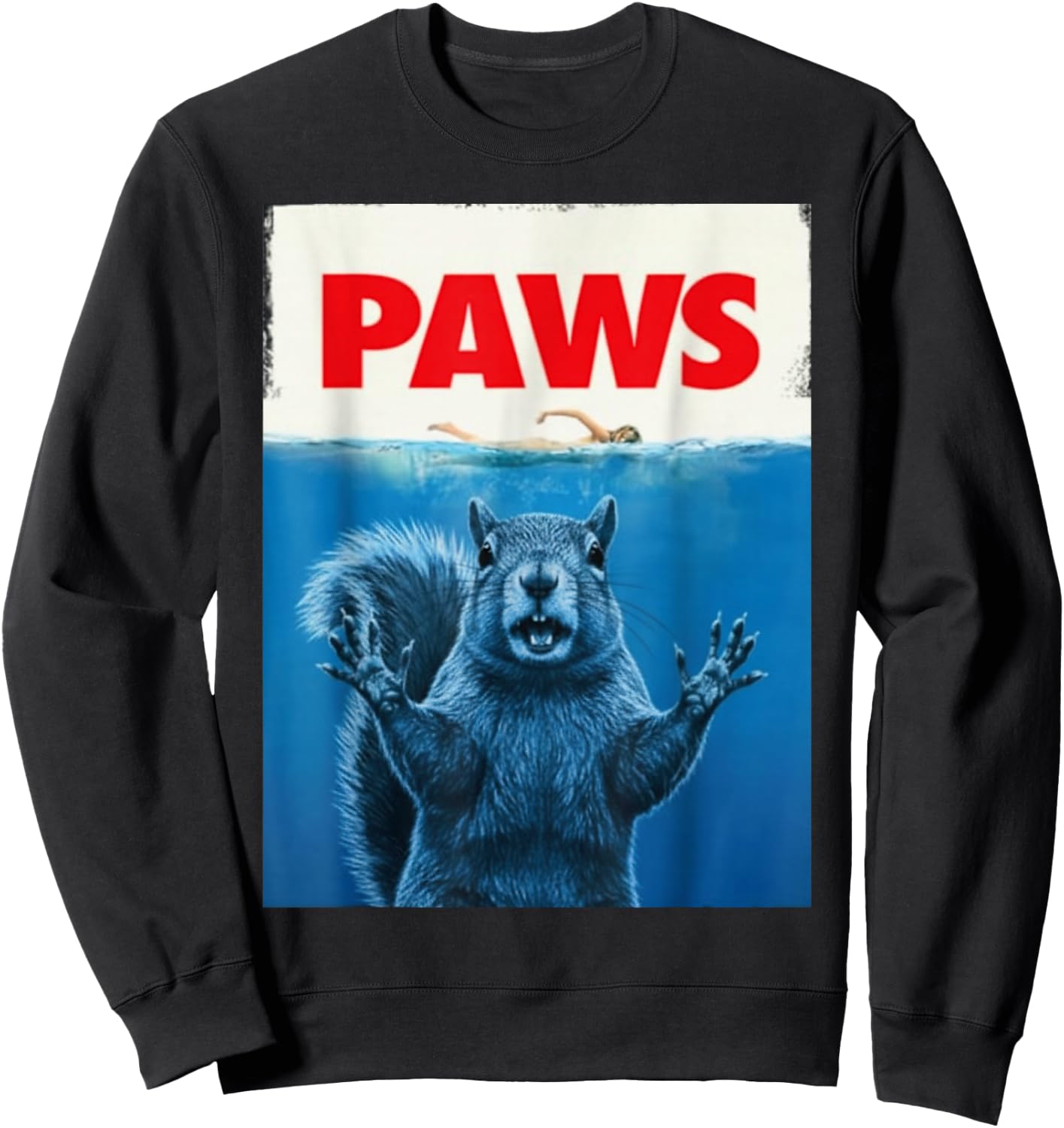 Paws Squirrel Shirts Funny Squirrel Gifts Women Kid Sweatshirt - Sweatshirt | Black