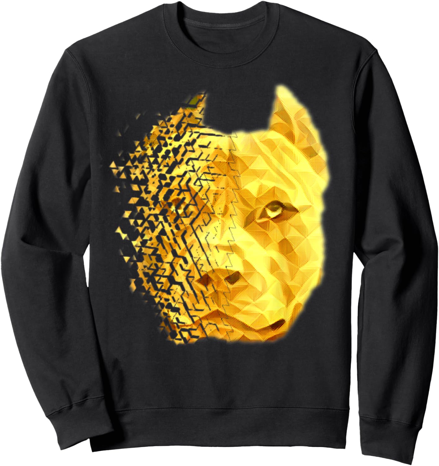 Pit Bull Shattered Gold Designer Sweatshirt - Sweatshirt | Black