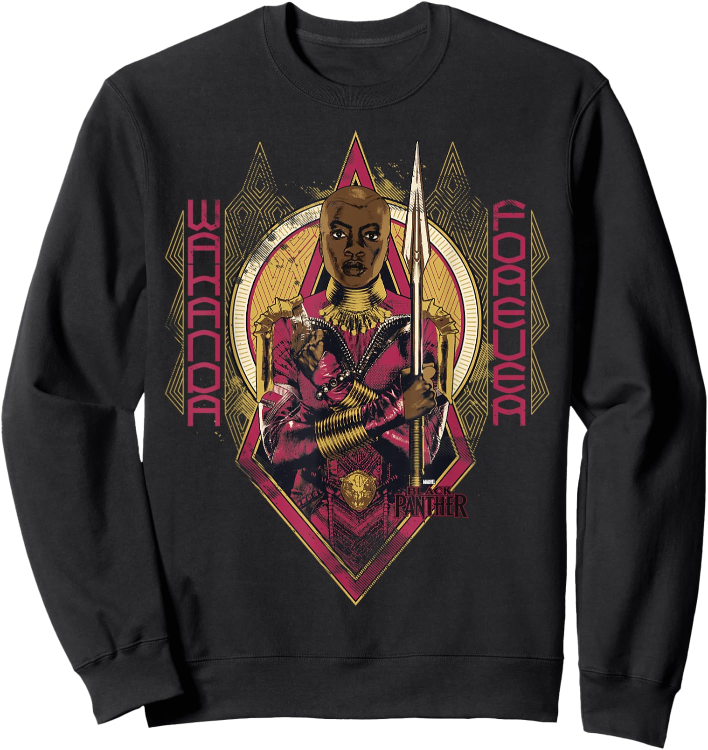 Marvel Black Panther Wakanda Forever Okoye Rises Sweatshirt - Sweatshirt | Black