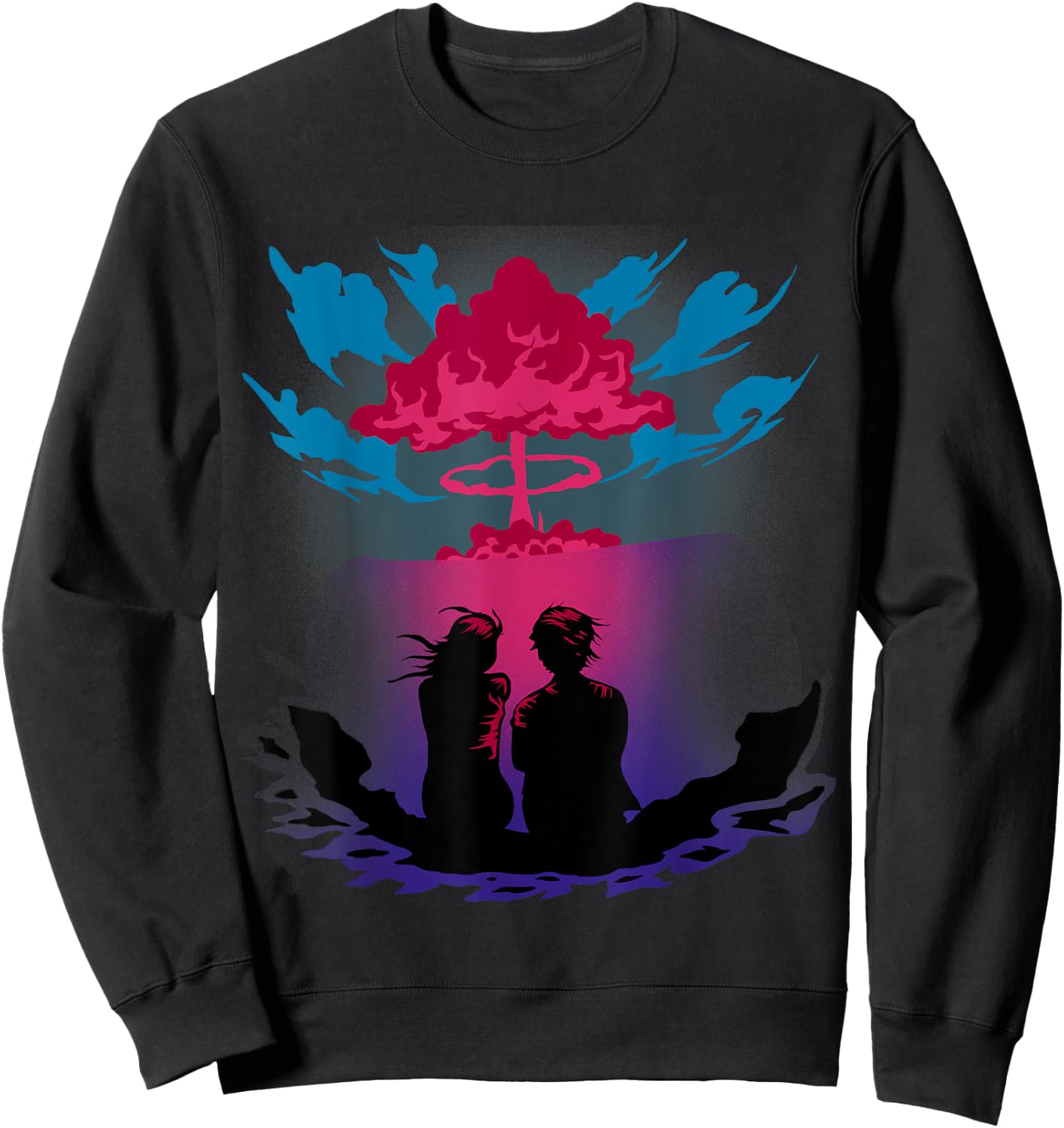 Nuke Atom Bomb Atomic Love Couple Fallout Hydrogen Gift Sweatshirt - Sweatshirt | Black