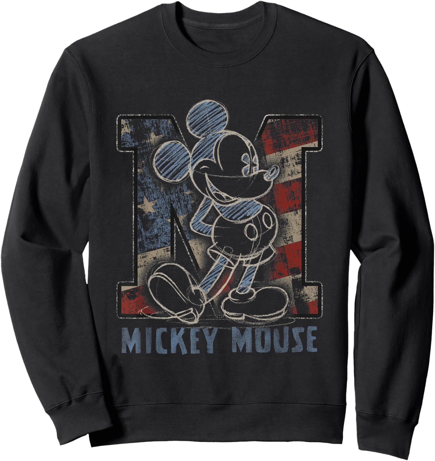 Disney Americana Mickey Sketch Sweatshirt - Sweatshirt | Black