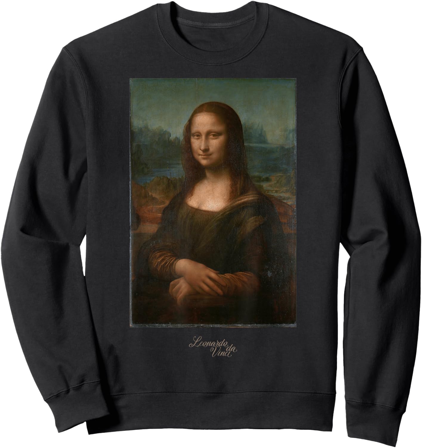 Leonardo da Vinci Mona Lisa Painting Art Teacher Gift Outfit Sweatshirt - Sweatshirt | Black