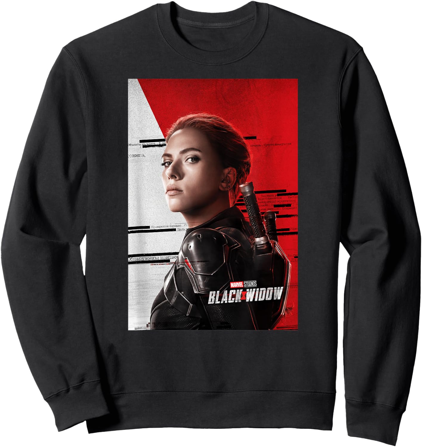 Marvel Black Widow Natasha Romanoff Teaser Movie Poster Sweatshirt - Sweatshirt | Black