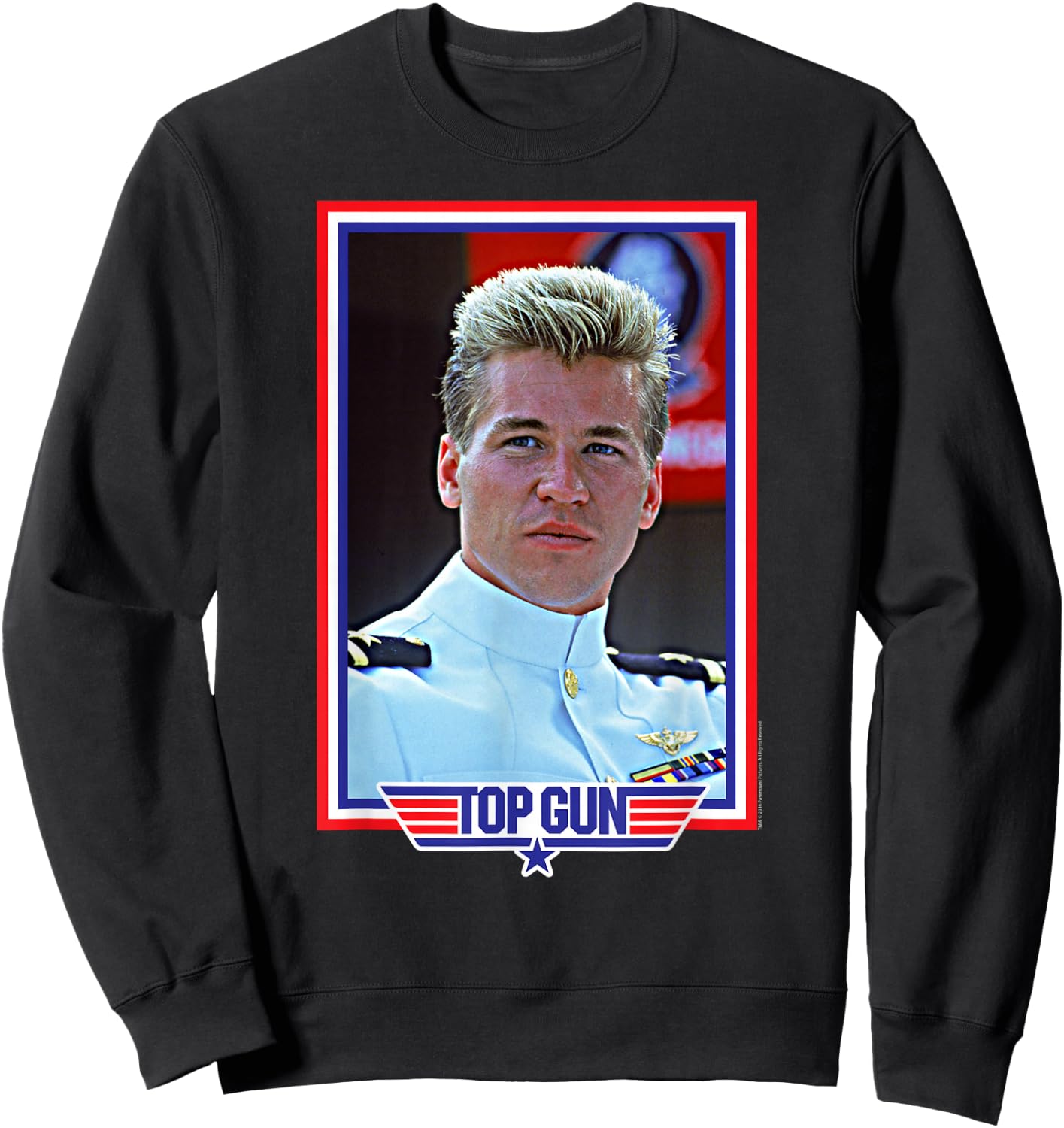 Top Gun Iceman American Colors Frame Action Movie Sweatshirt - Sweatshirt | Black