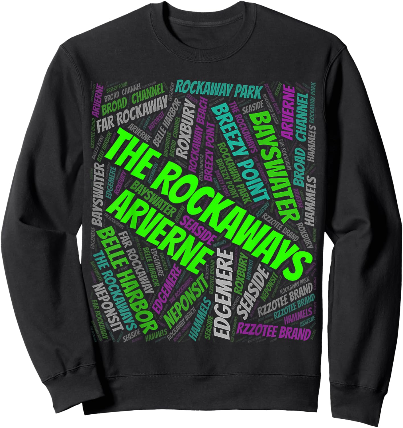 Far Rockaway beach queens new york city Sweatshirt - Sweatshirt | Black
