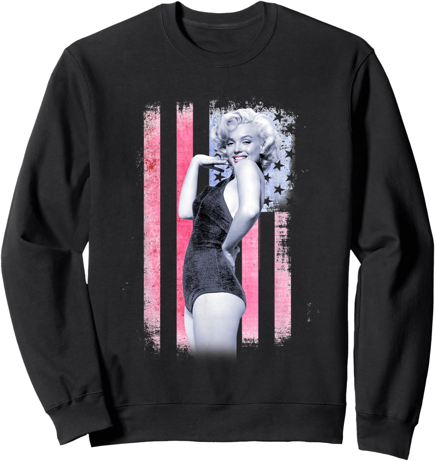 Marilyn Monroe USA Bathing Suit Pose Sweatshirt - Sweatshirt | Black