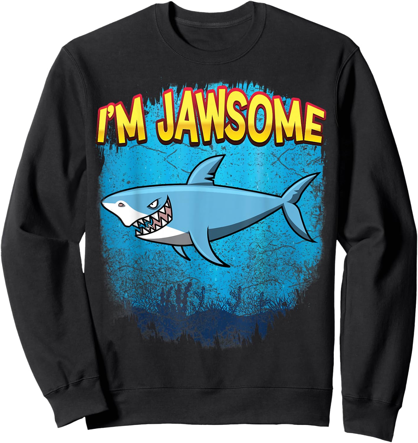 Great White Shark For Kids, I'm Jawsome Sweatshirt - Sweatshirt | Black