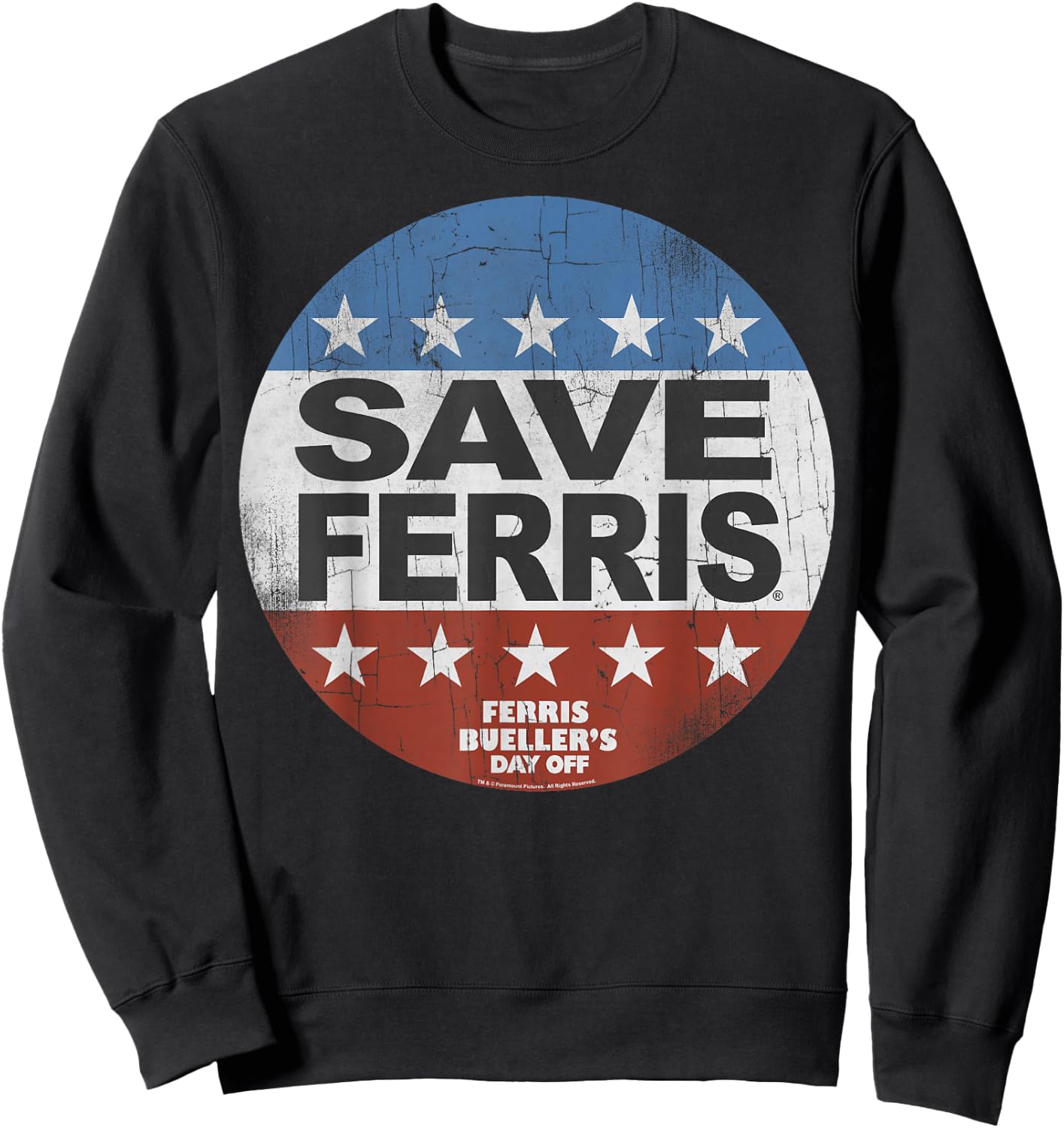 Ferris Bueller's Day Off Save Ferris Presidential Vote Logo Sweatshirt - Sweatshirt | Black