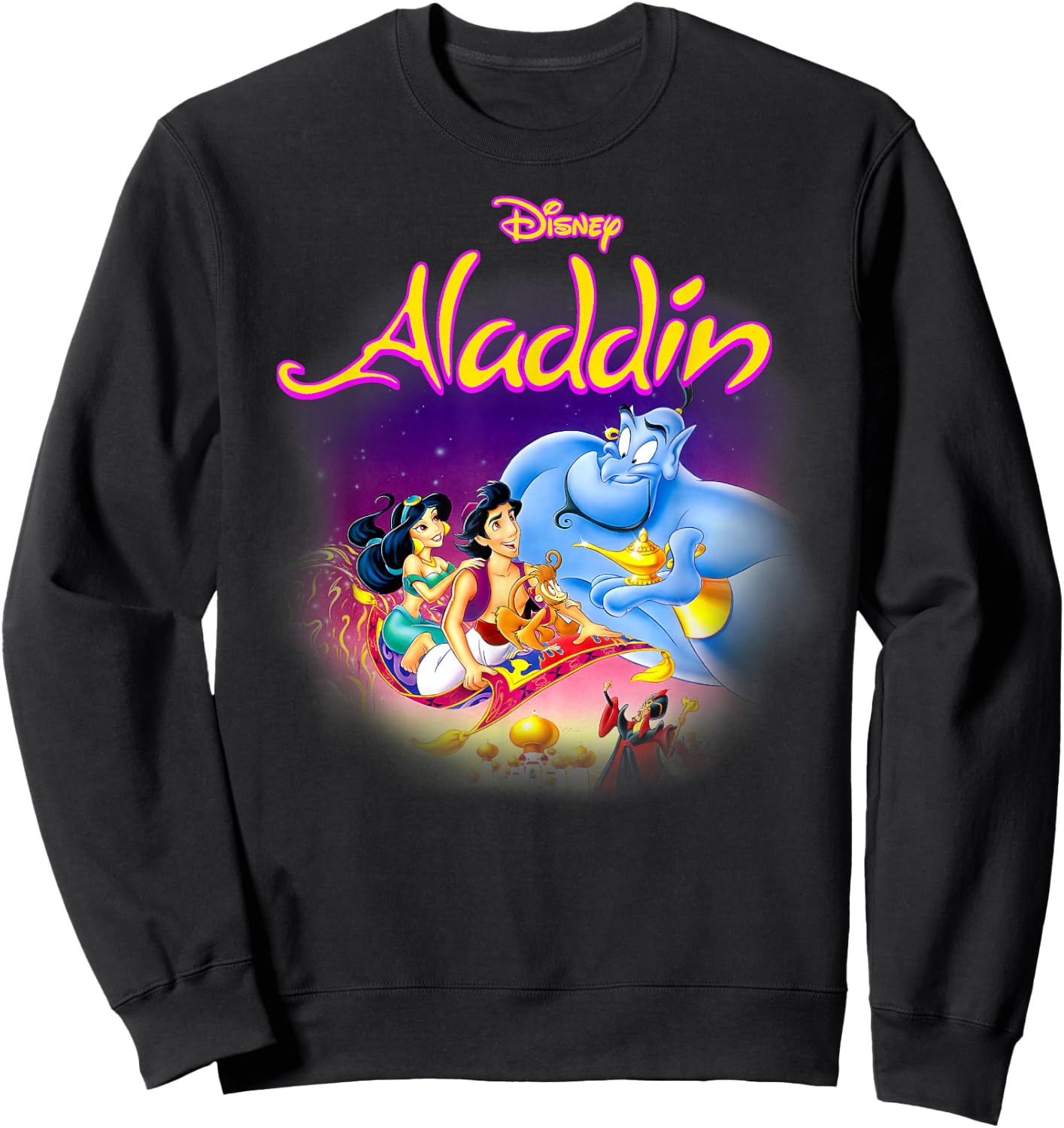 Disney Aladdin Faded Classic Movie Poster Sweatshirt - Sweatshirt | Black