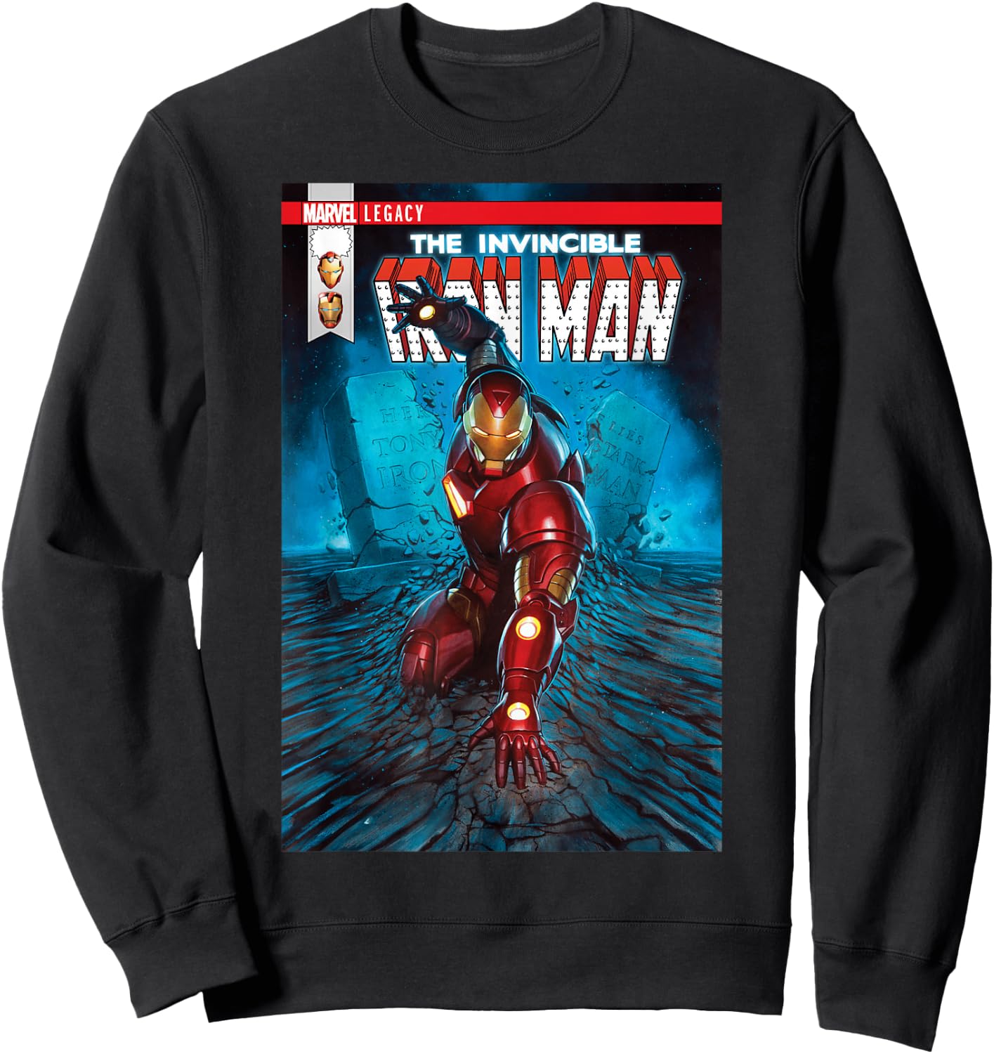 Marvel Iron Man Shock Legacy Comic Cover Graphic Sweatshirt - Sweatshirt | Black