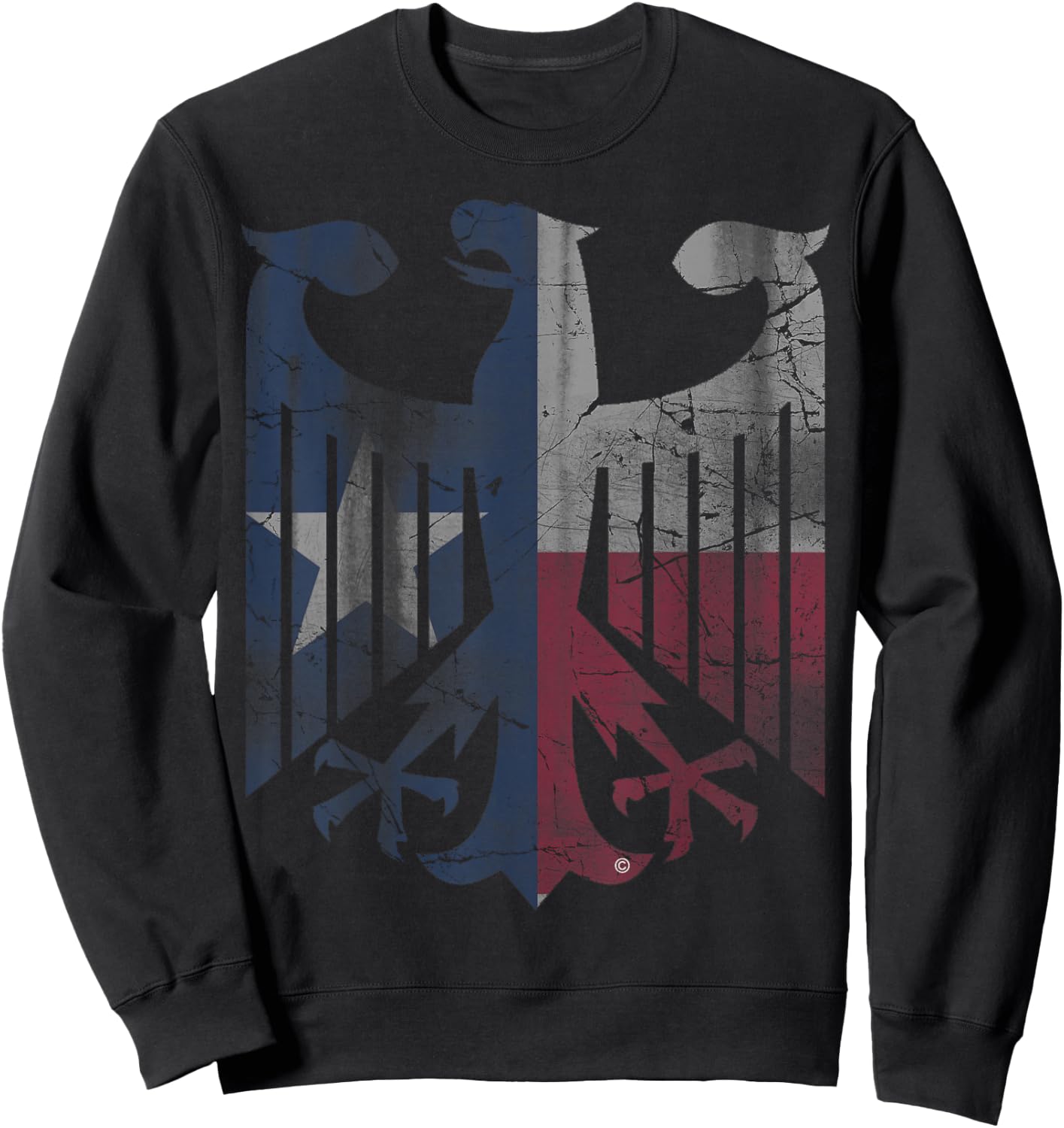 Texas Flag German American Germany Eagle Texan Deutschland Sweatshirt - Sweatshirt | Black