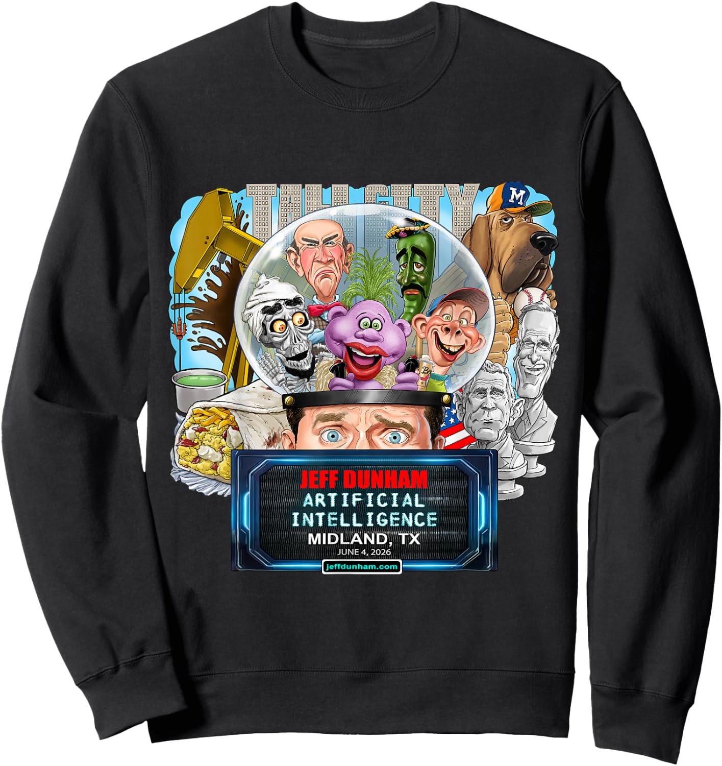 Jeff Dunham Midland, TX (2026) Sweatshirt - Sweatshirt | Black