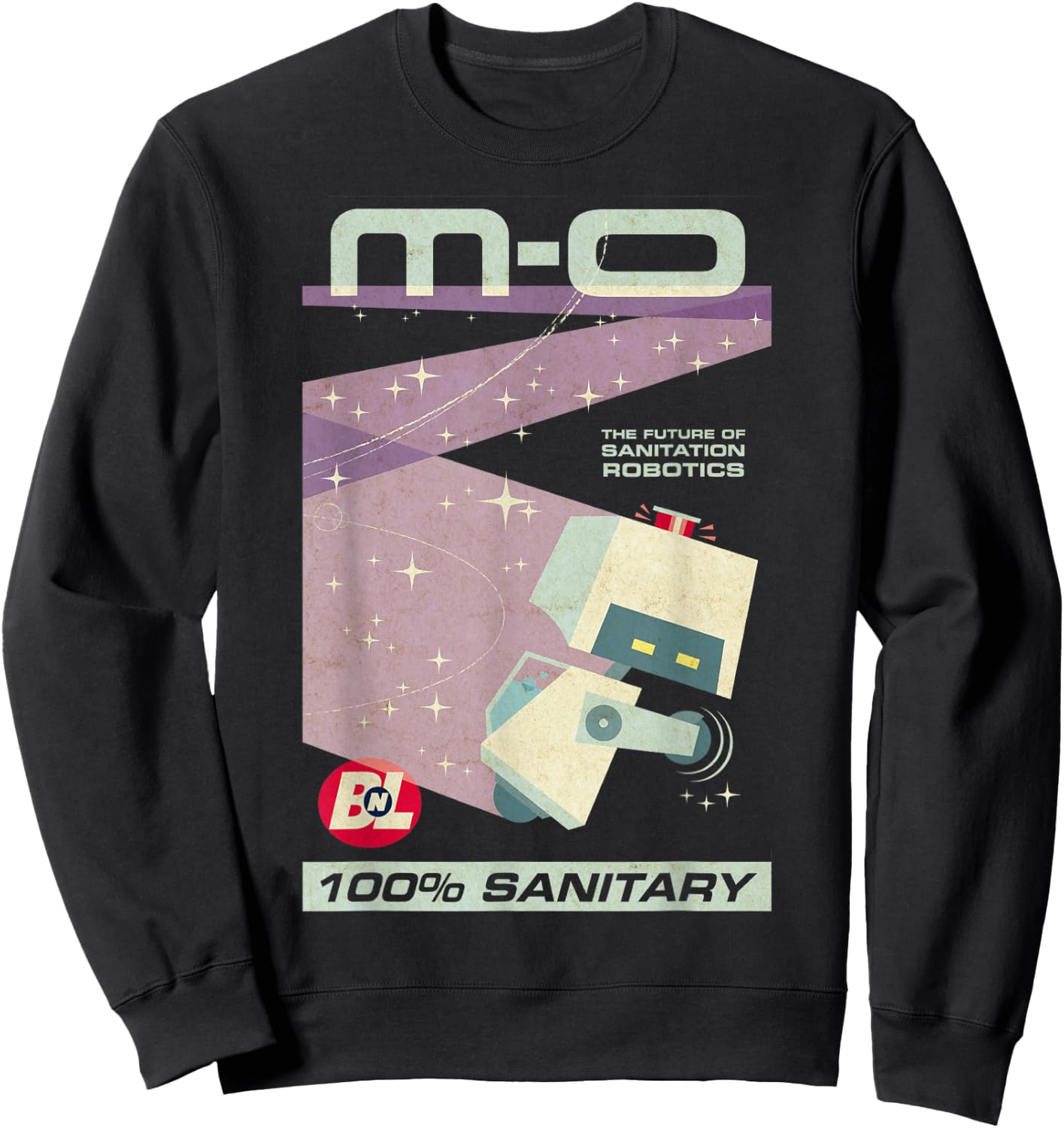 Disney Pixar Wall-E M-O Future of Sanitation Robotics Poster Sweatshirt - Sweatshirt | Black