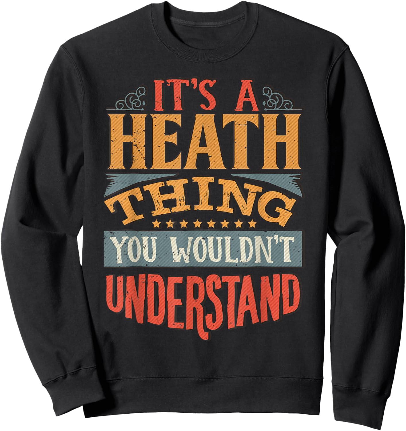 Heath Name Sweatshirt - Sweatshirt | Black