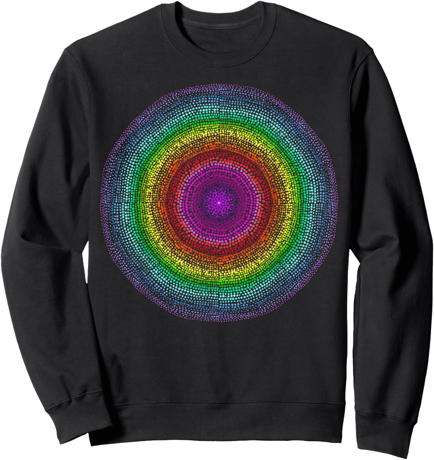 Yoga, mindfulness, and meditation in a vivid mandala Sweatshirt - Sweatshirt | Black