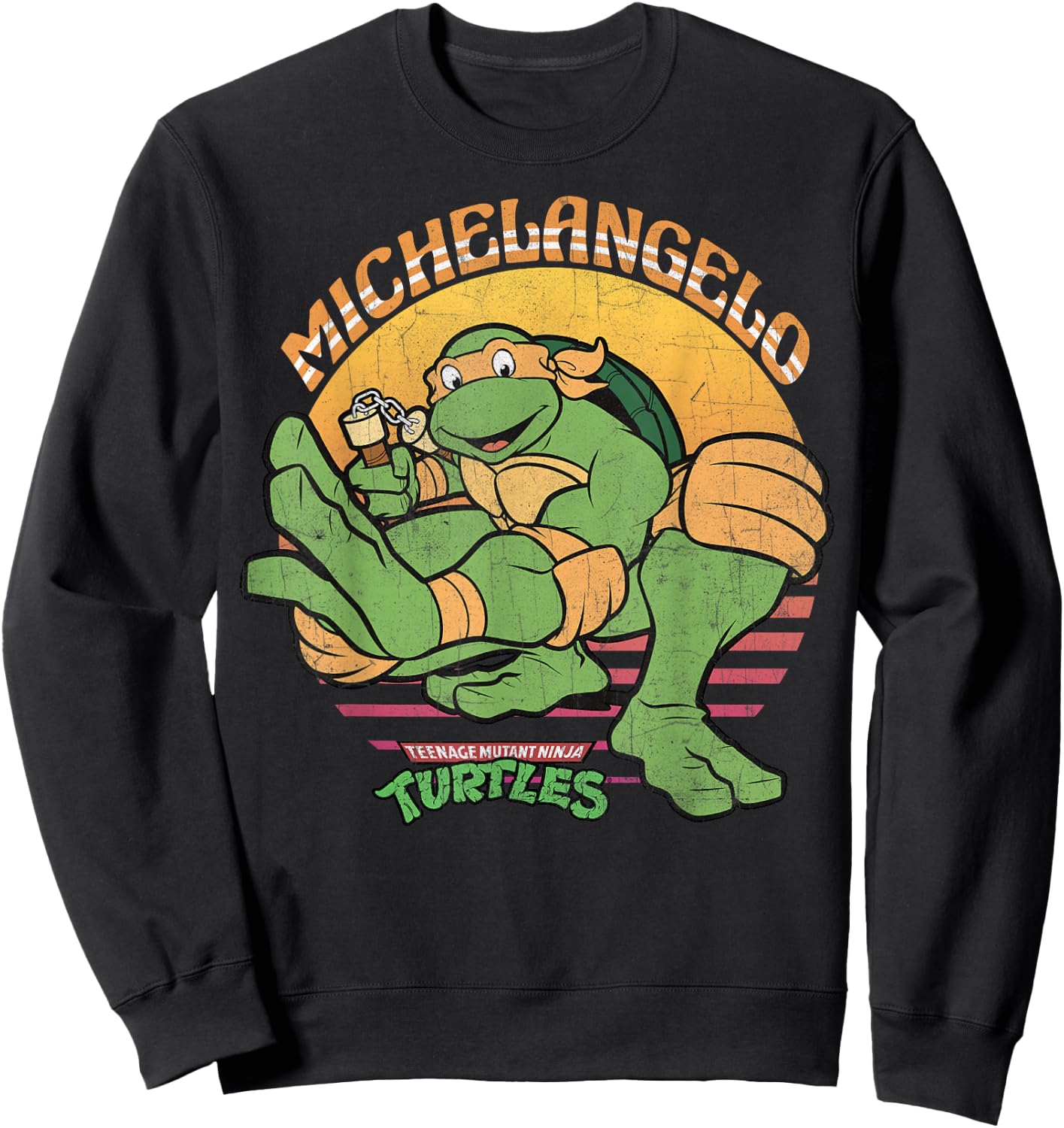 Teenage Mutant Ninja Turtles Michelangelo Sun -Shirt Sweatshirt - Sweatshirt | Black