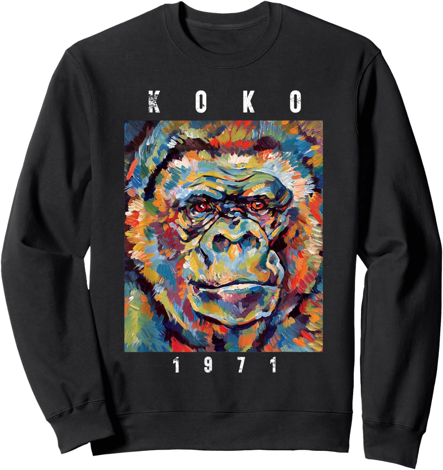 Koko Gorilla RIP 1971-2018 Master Sign Language Sweatshirt - Sweatshirt | Black