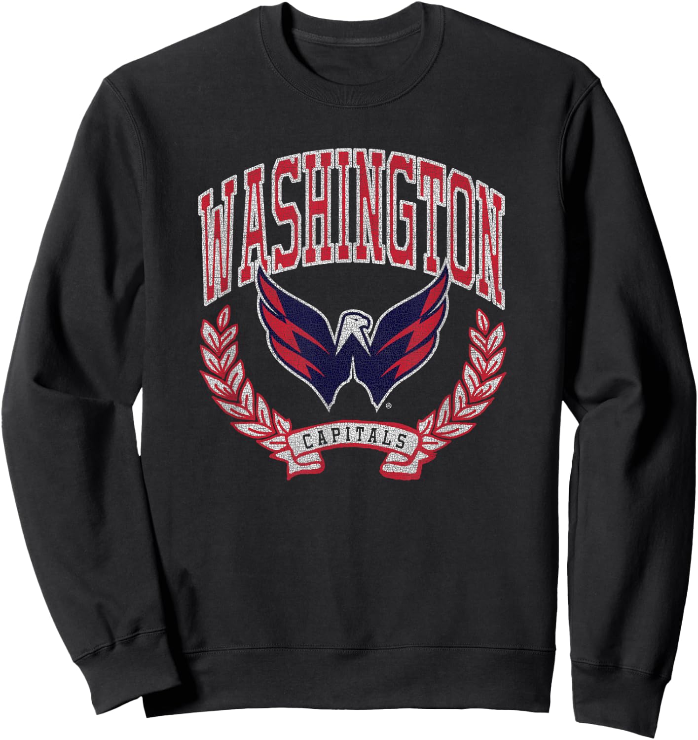 Washington Capitals Vintage Victory Dark Heather Licensed Sweatshirt - Sweatshirt | Black