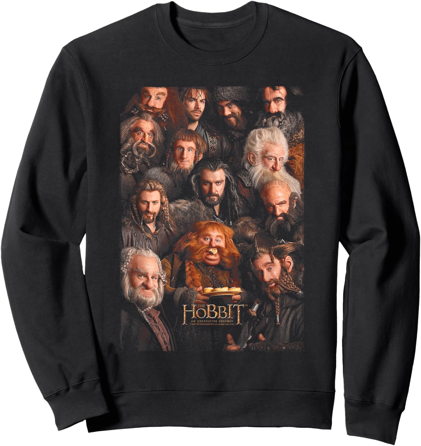 Hobbit Dwarves Poster T Shirt Sweatshirt - Sweatshirt | Black