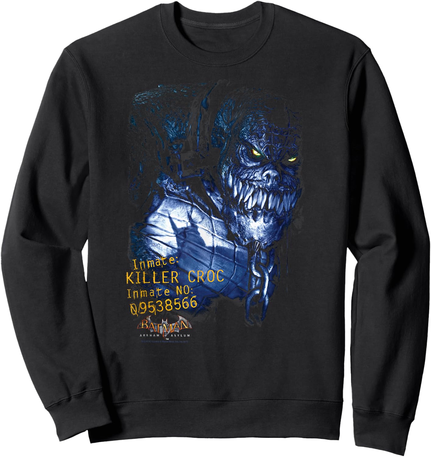Batman: Arkham Asylum Killer Croc T Shirt Sweatshirt - Sweatshirt | Black