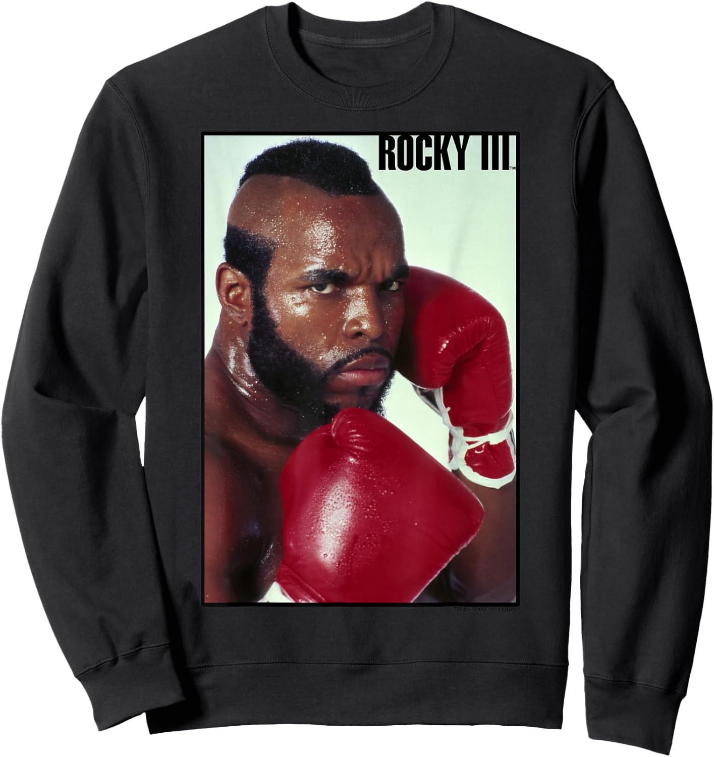 Rocky 3 Clubber Lang Fight Pose Full Color Poster Sweatshirt - Sweatshirt | Black