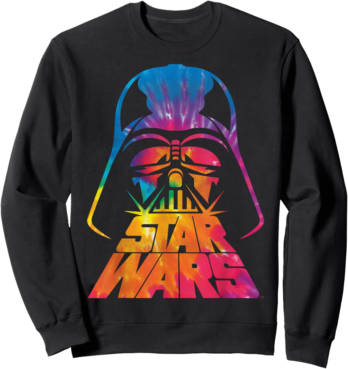 Star Wars Darth Vader Tie Dye Helmet Graphic Z1 Sweatshirt - Sweatshirt | Black